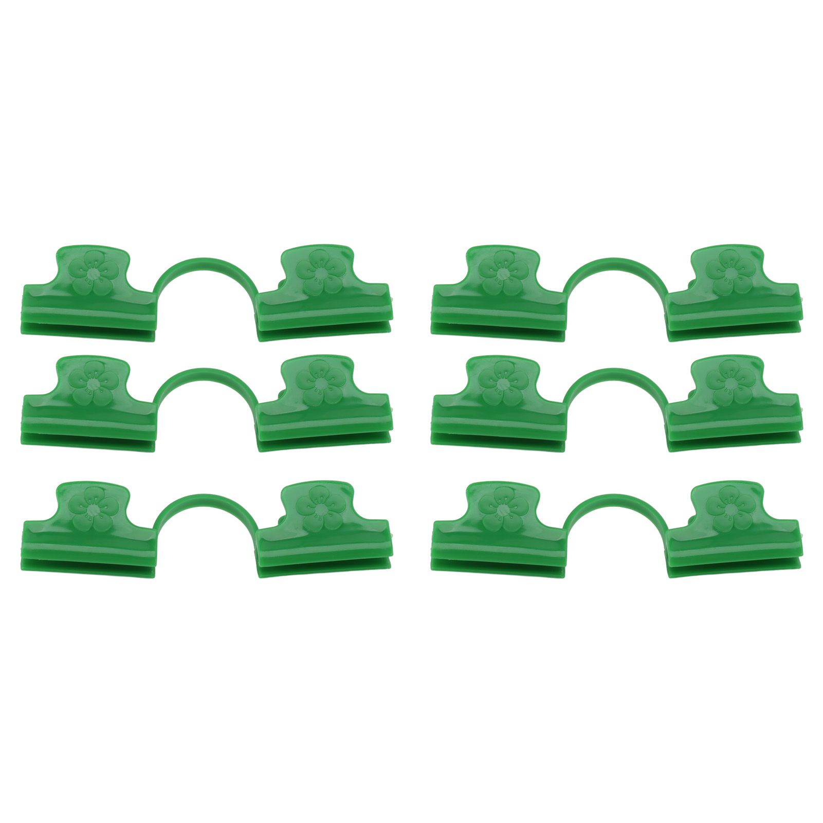 50Pcs Greenhouse Clamp PE Plastic 2 Head Plant Film Clamp Soil Sheet Clip for view 2