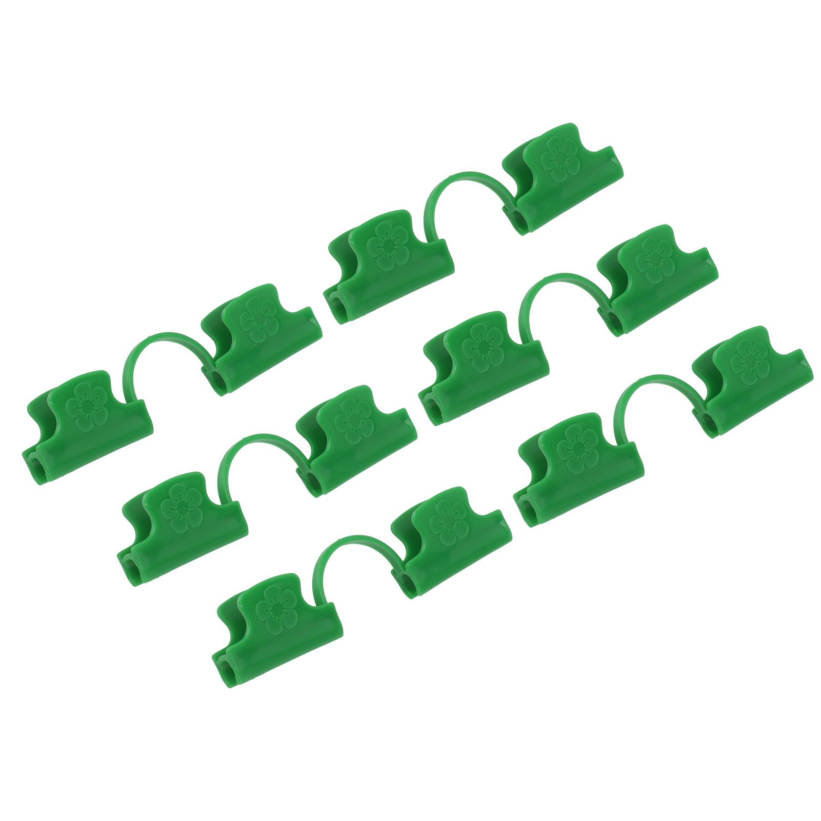 50Pcs Greenhouse Clamp PE Plastic 2 Head Plant Film Clamp Soil Sheet Clip for view 3