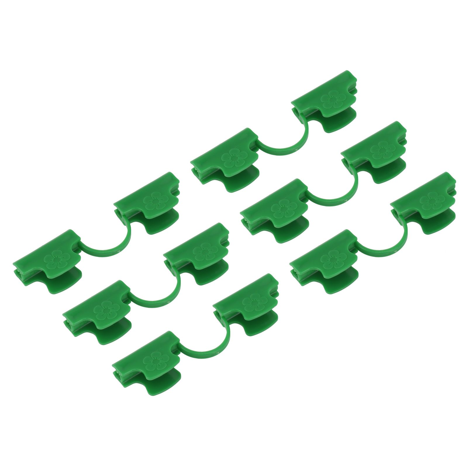 50Pcs Greenhouse Clamp PE Plastic 2 Head Plant Film Clamp Soil Sheet Clip for view 8