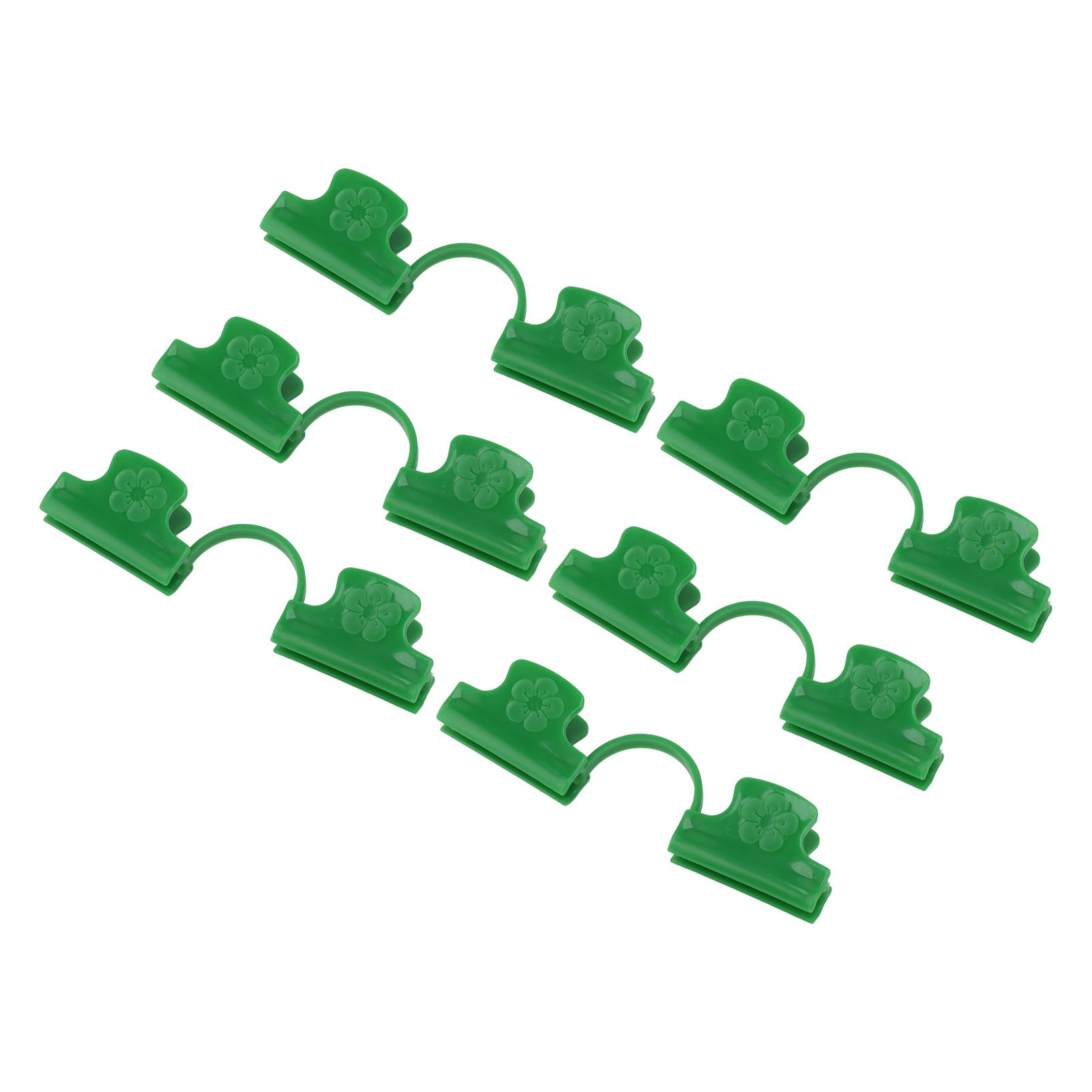 50Pcs Greenhouse Clamp PE Plastic 2 Head Plant Film Clamp Soil Sheet Clip for view 10