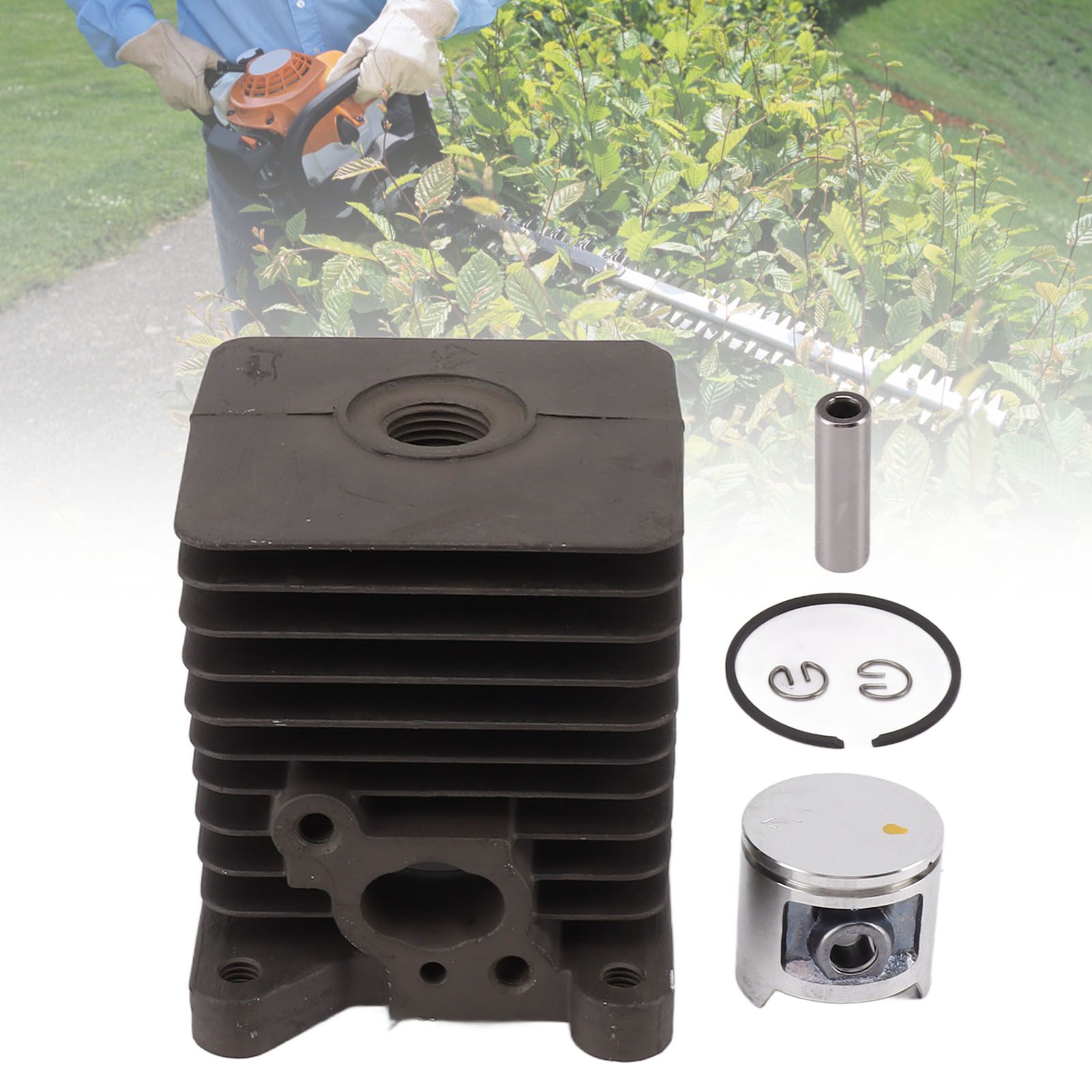 Cylinder Piston Assembly Kit 33.5mm Aluminum Alloy Trimmer Cylinder Piston view 12