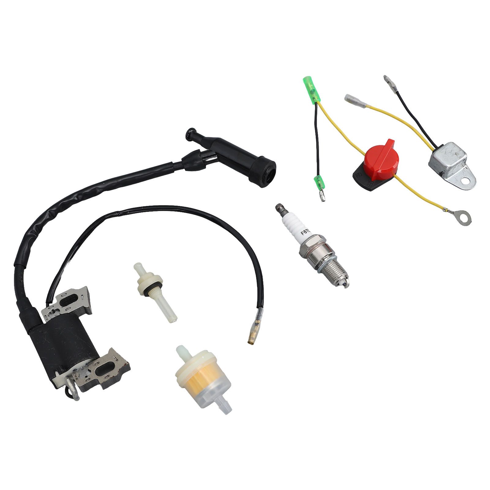 Ignition Coil Spark Plug Air Filter Stop Switch Engine Replacement Parts for view 2