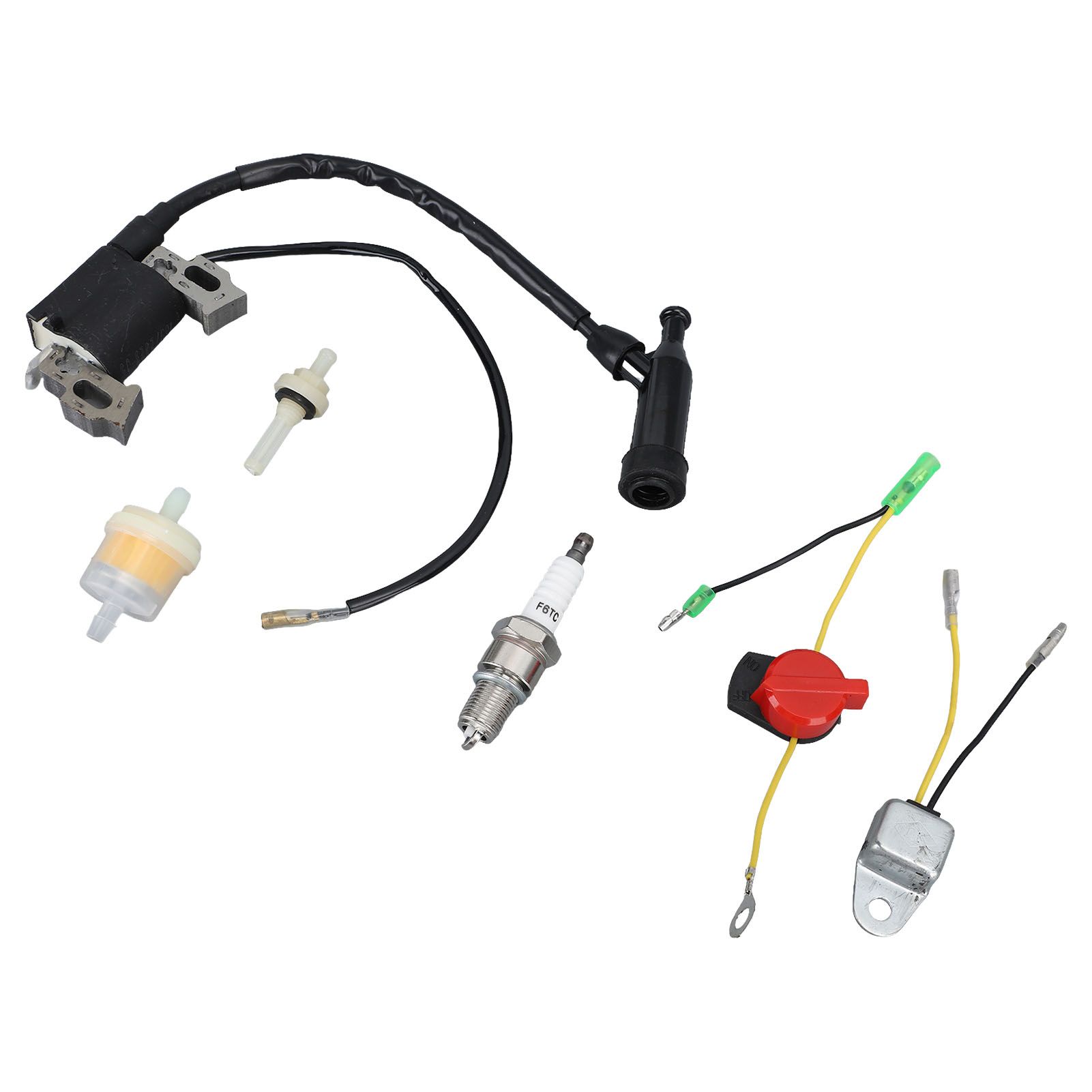 Ignition Coil Spark Plug Air Filter Stop Switch Engine Replacement Parts for view 3