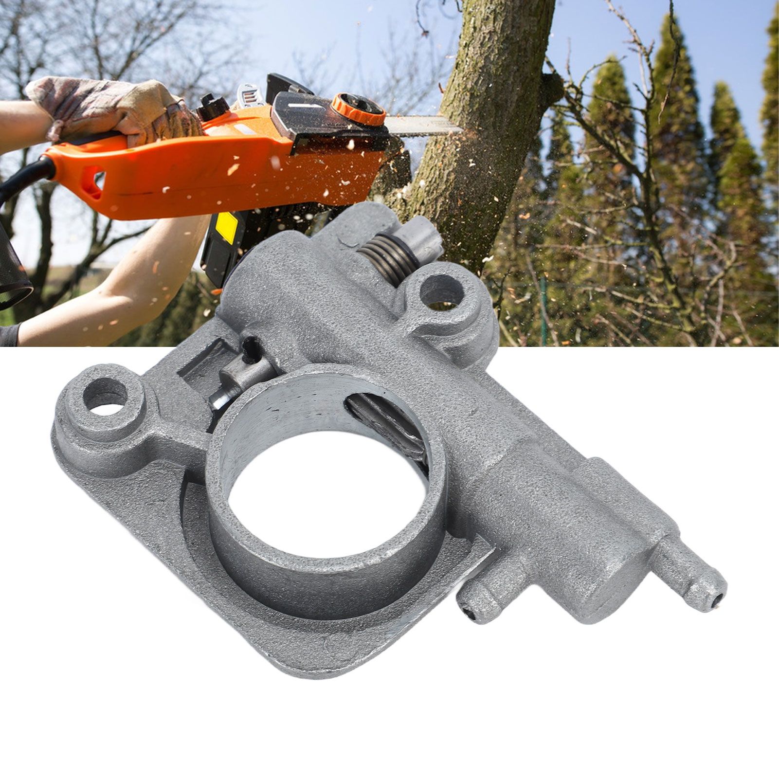 Reliable Chainsaw Oil Pump Iron High Hardness Engine Oil Pump for CS350 CS2600 view 11