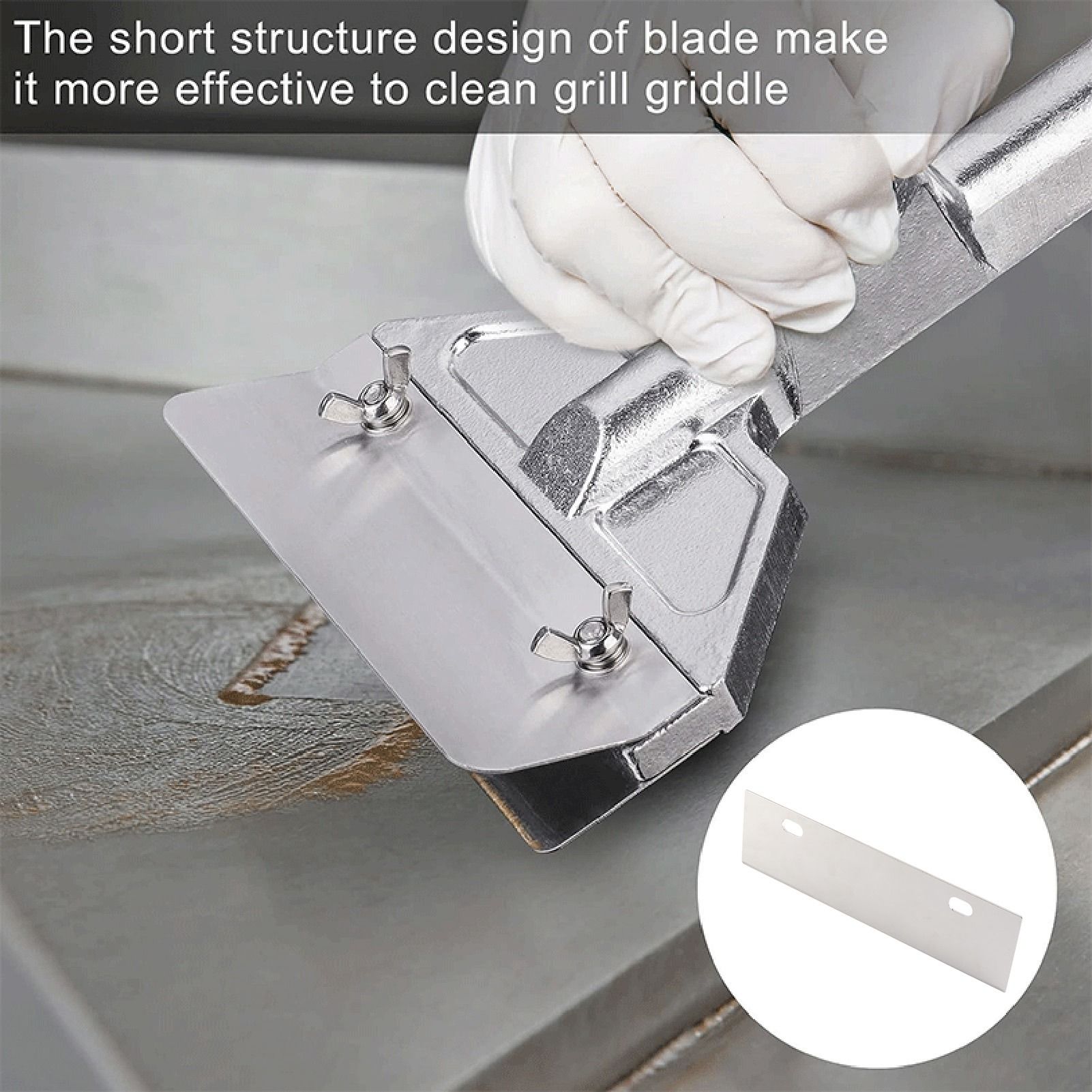 4PCS Grill Scraper Blades Stainless Steel Heavy Duty Griddle Scraper view 10