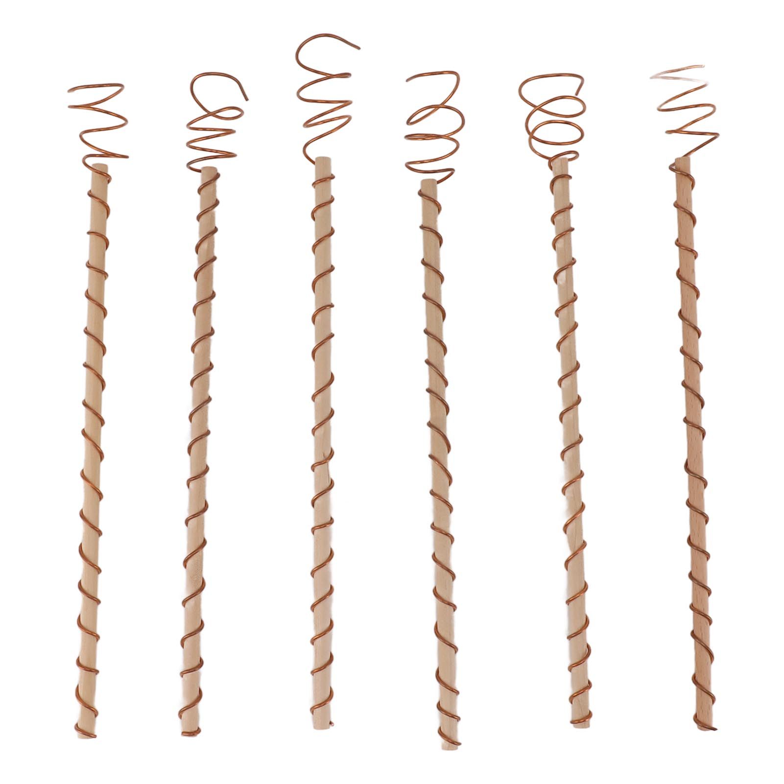 6PCS Electroculture Stakes Stable Support Garden Antenna Copper Coil for