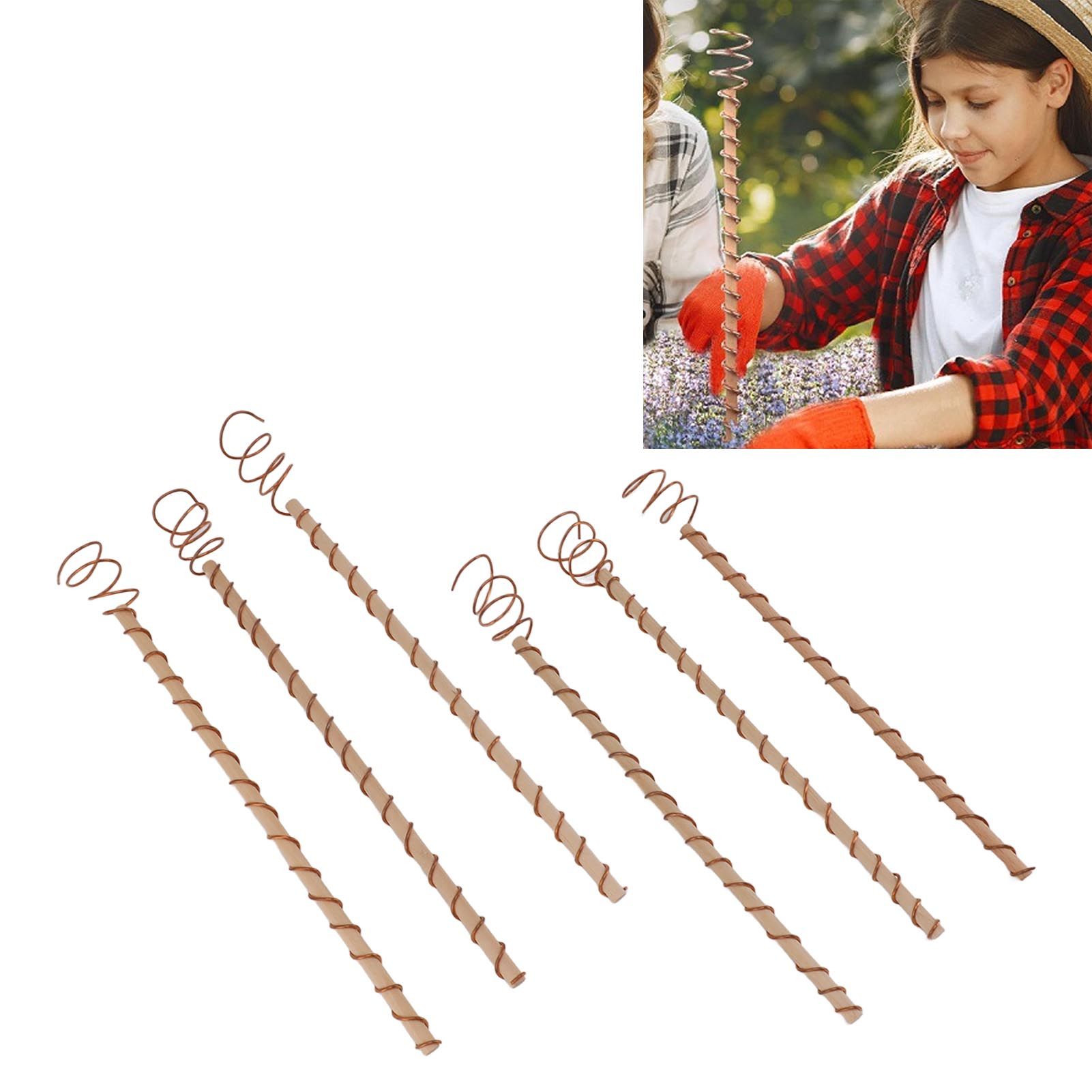 6PCS Electroculture Stakes Stable Support Garden Antenna Copper Coil for view 11