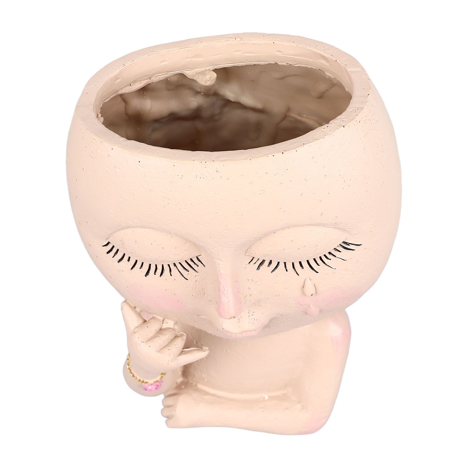 Face Planter Pots Resin Home Head Planter Face Flower Pot Head Planter for view 4