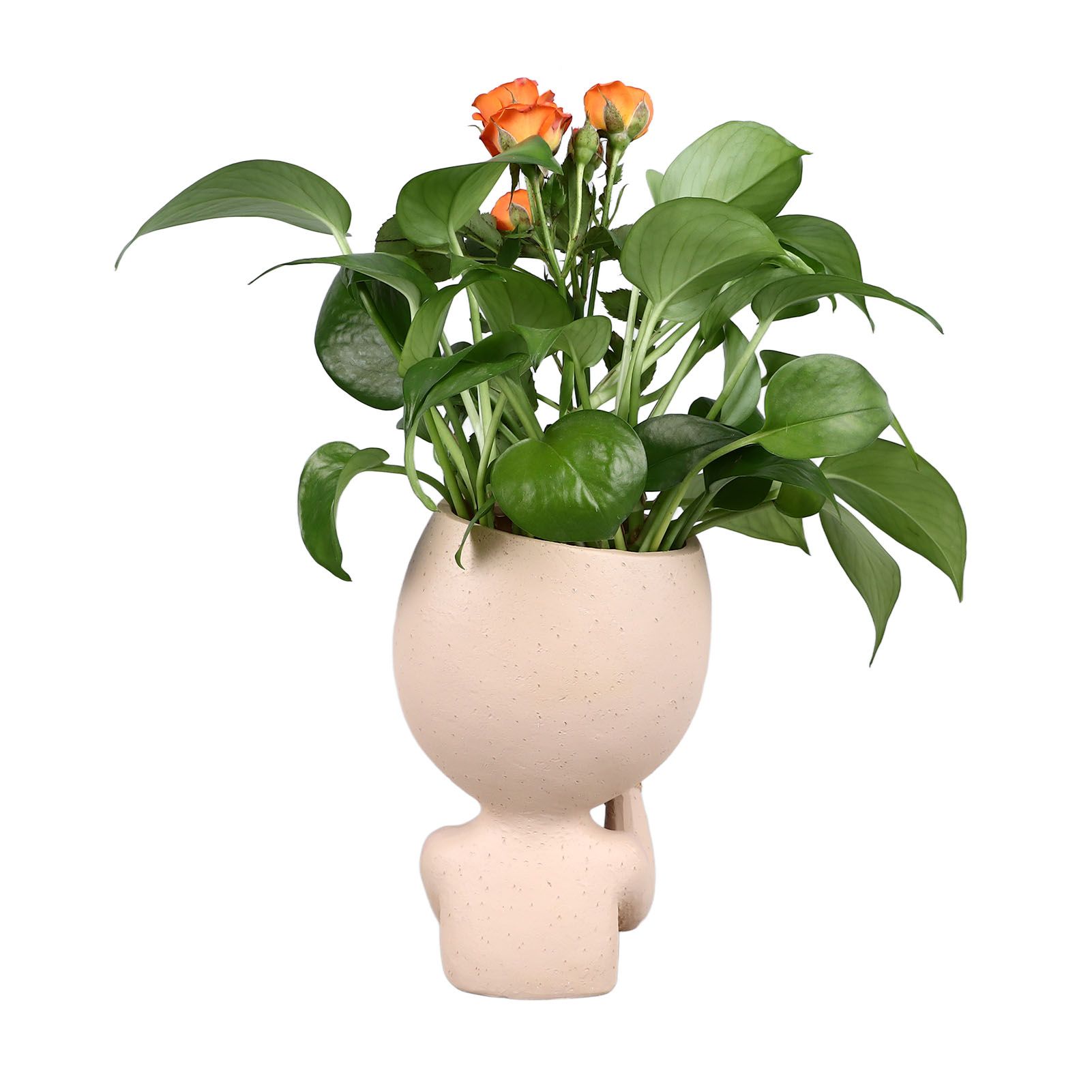 Face Planter Pots Resin Home Head Planter Face Flower Pot Head Planter for view 10