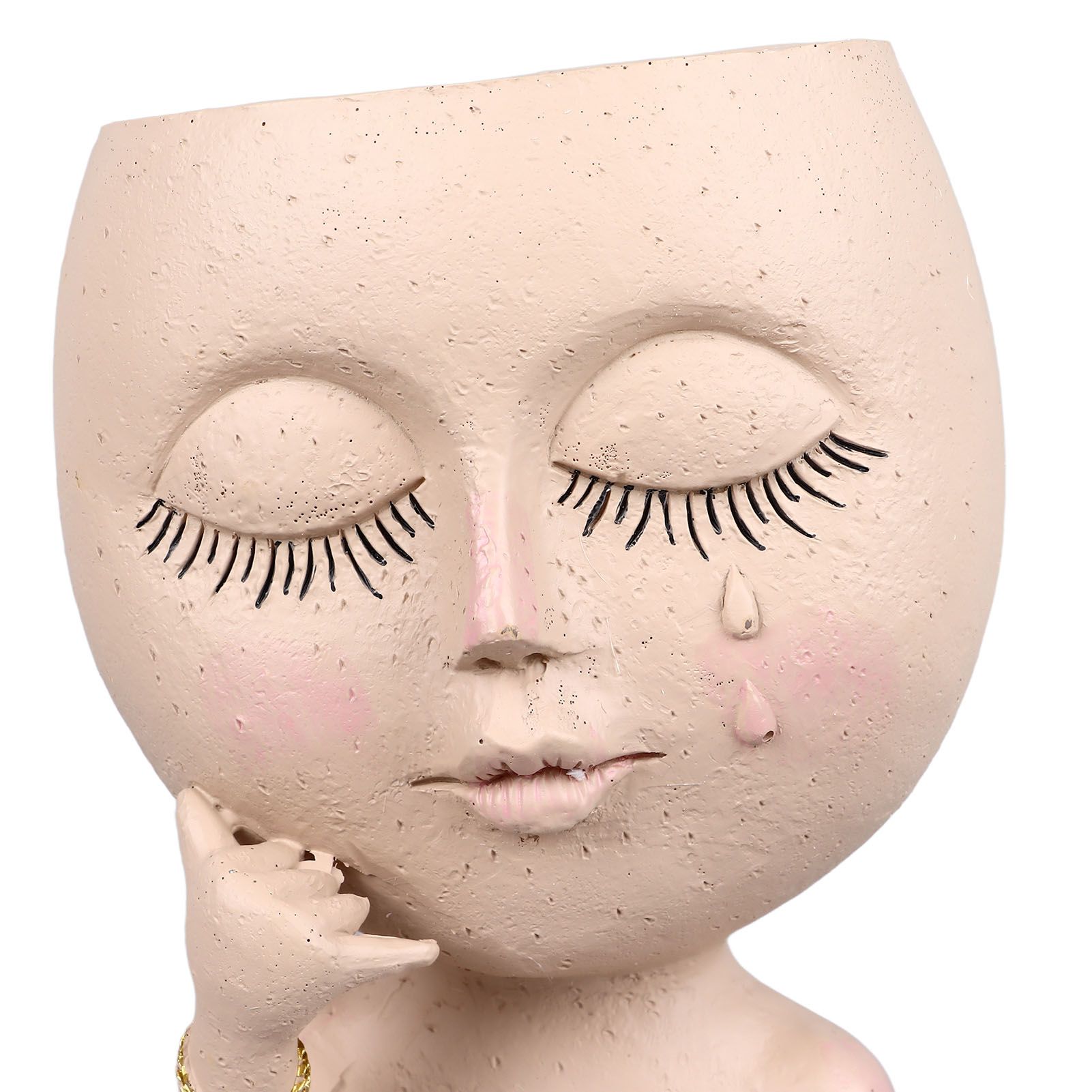 Face Planter Pots Resin Home Head Planter Face Flower Pot Head Planter for view 15