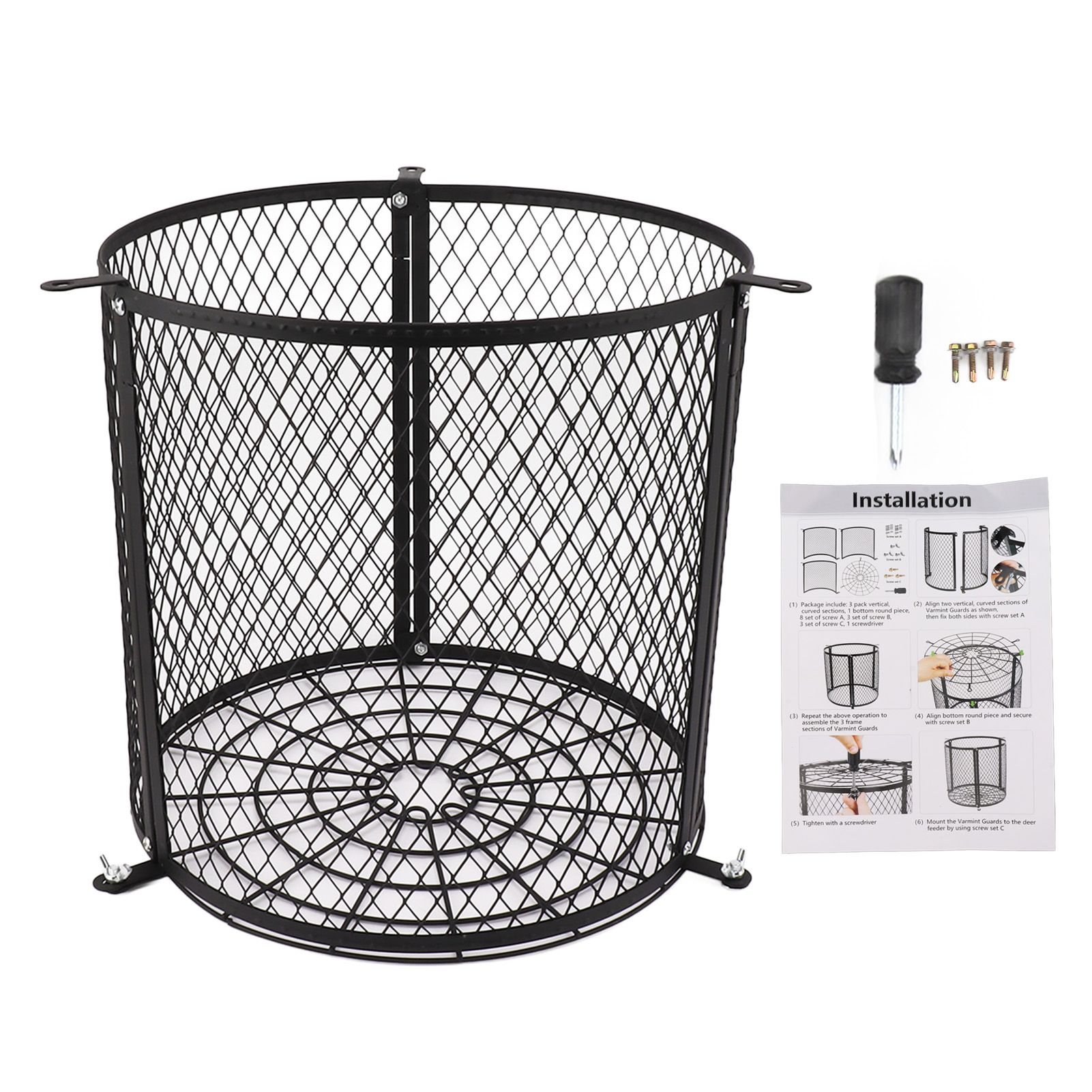 Varmint Feeder Cage Weatherproof Quick Lock Deer Feeder Protective Guards Cage — image 1