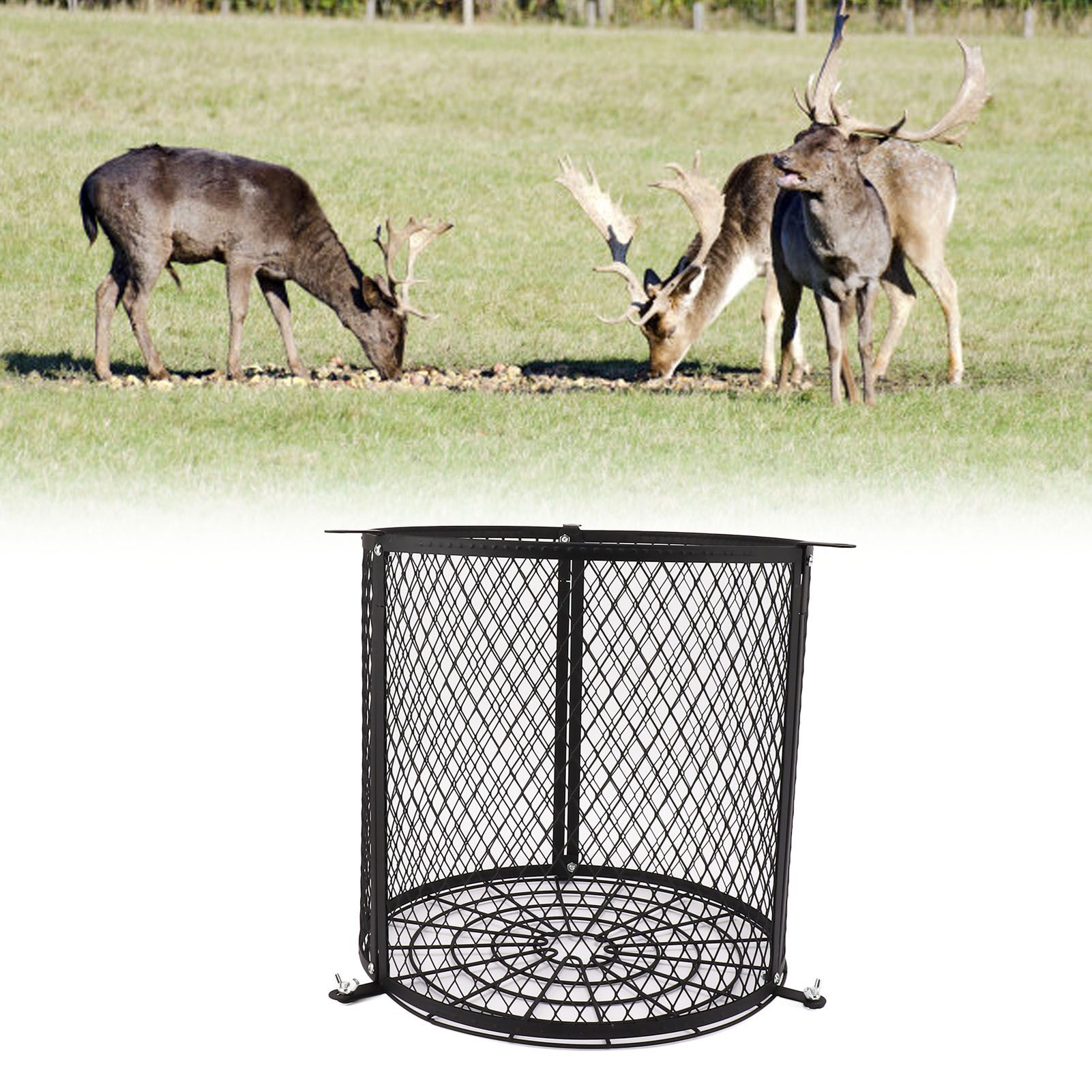 Varmint Feeder Cage Weatherproof Quick Lock Deer Feeder Protective Guards Cage view 12