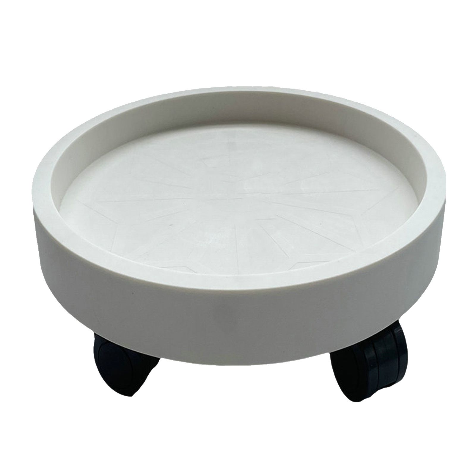 Flower Pot Tray Wheels Round Shape Removable Rotating Wheels Plant Stand for — image 1