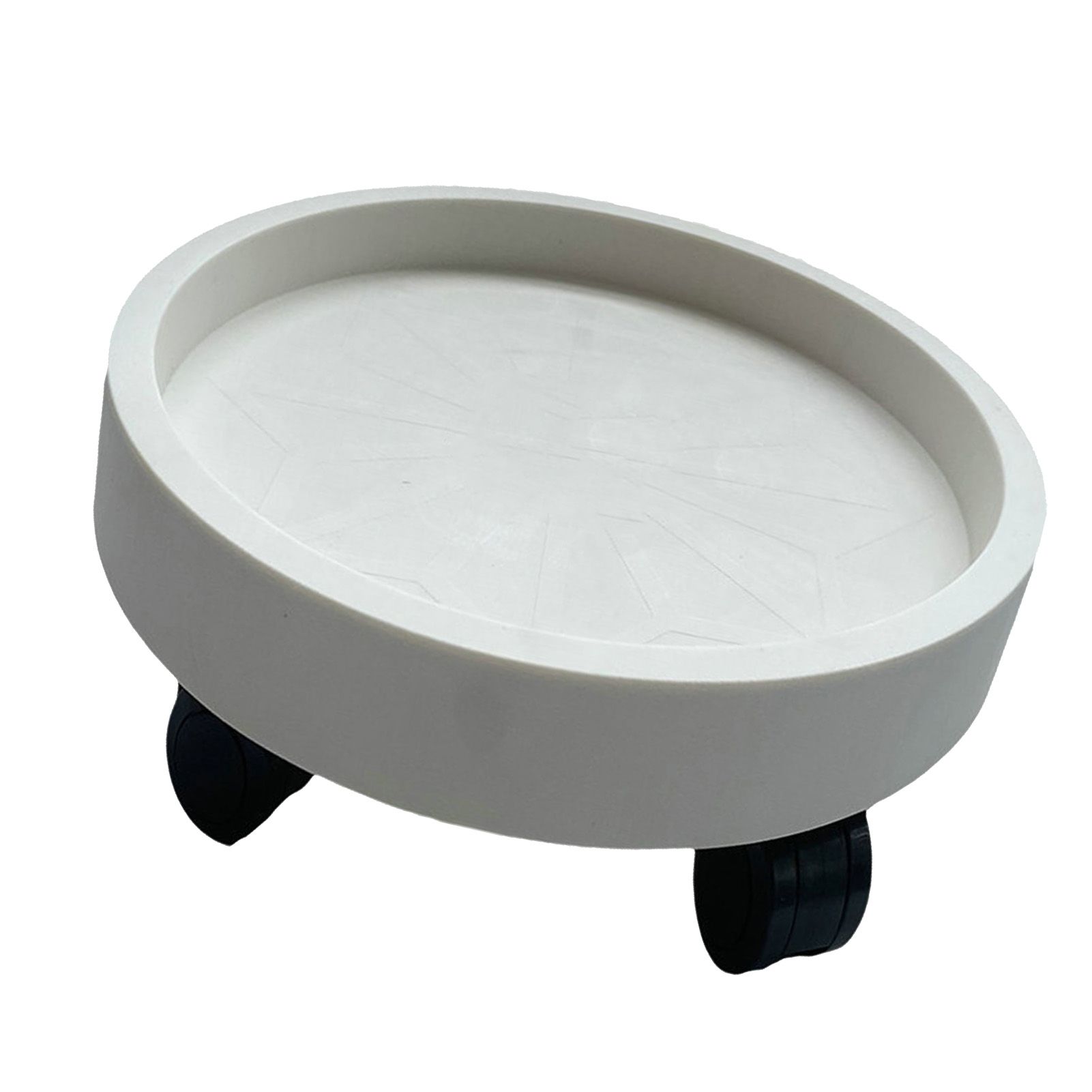 Flower Pot Tray Wheels Round Shape Removable Rotating Wheels Plant Stand for view 2