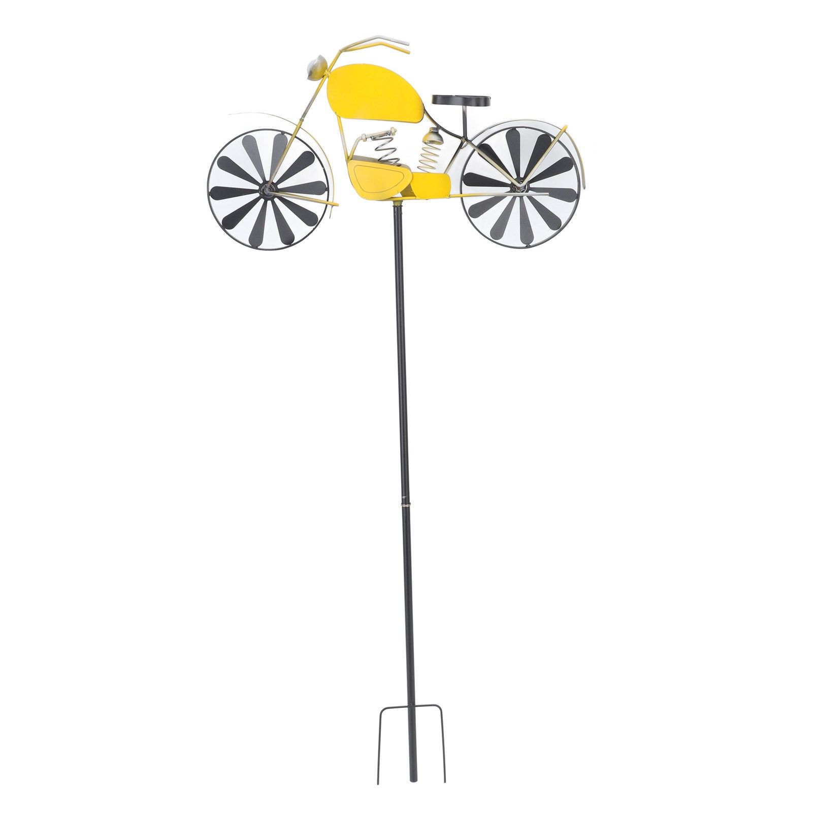 Motorcycle Wind Spinners Motorcycle Garden Spinner Vintage Style Stake view 3