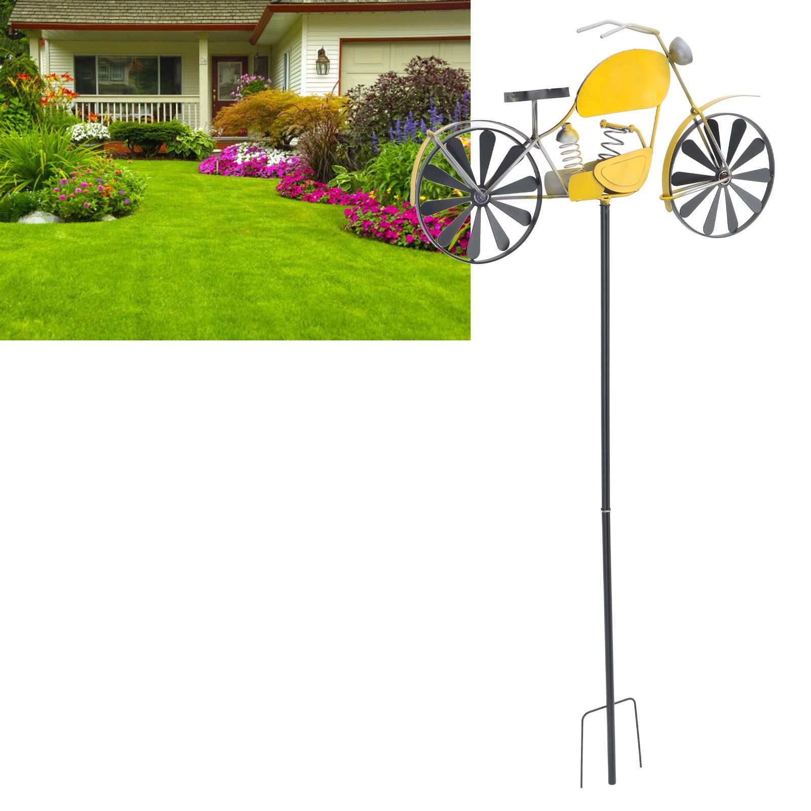 Motorcycle Wind Spinners Motorcycle Garden Spinner Vintage Style Stake view 12