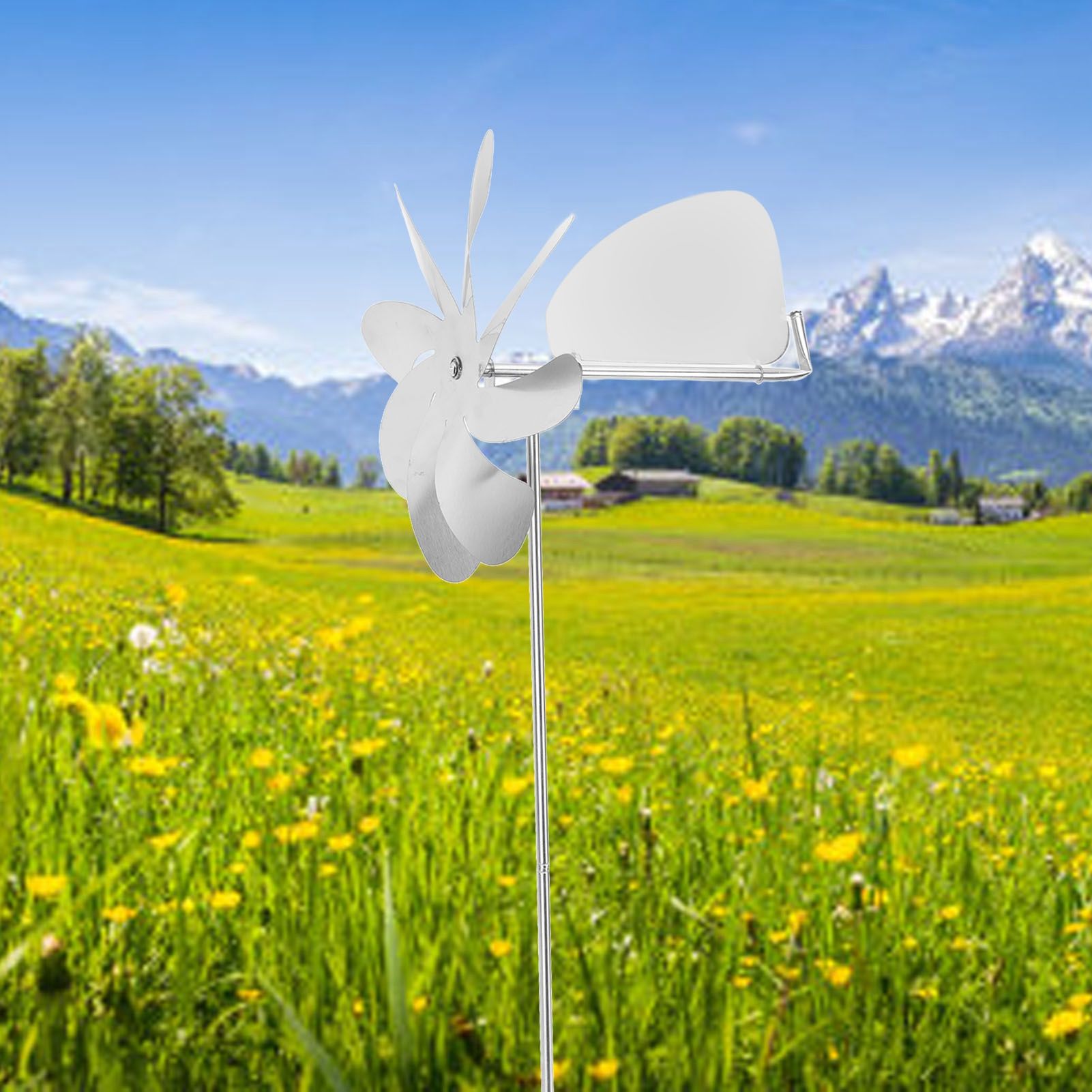 360 Degree Rotation Swivel Weathervane Stainless Steel Windmill Weather Vane view 11