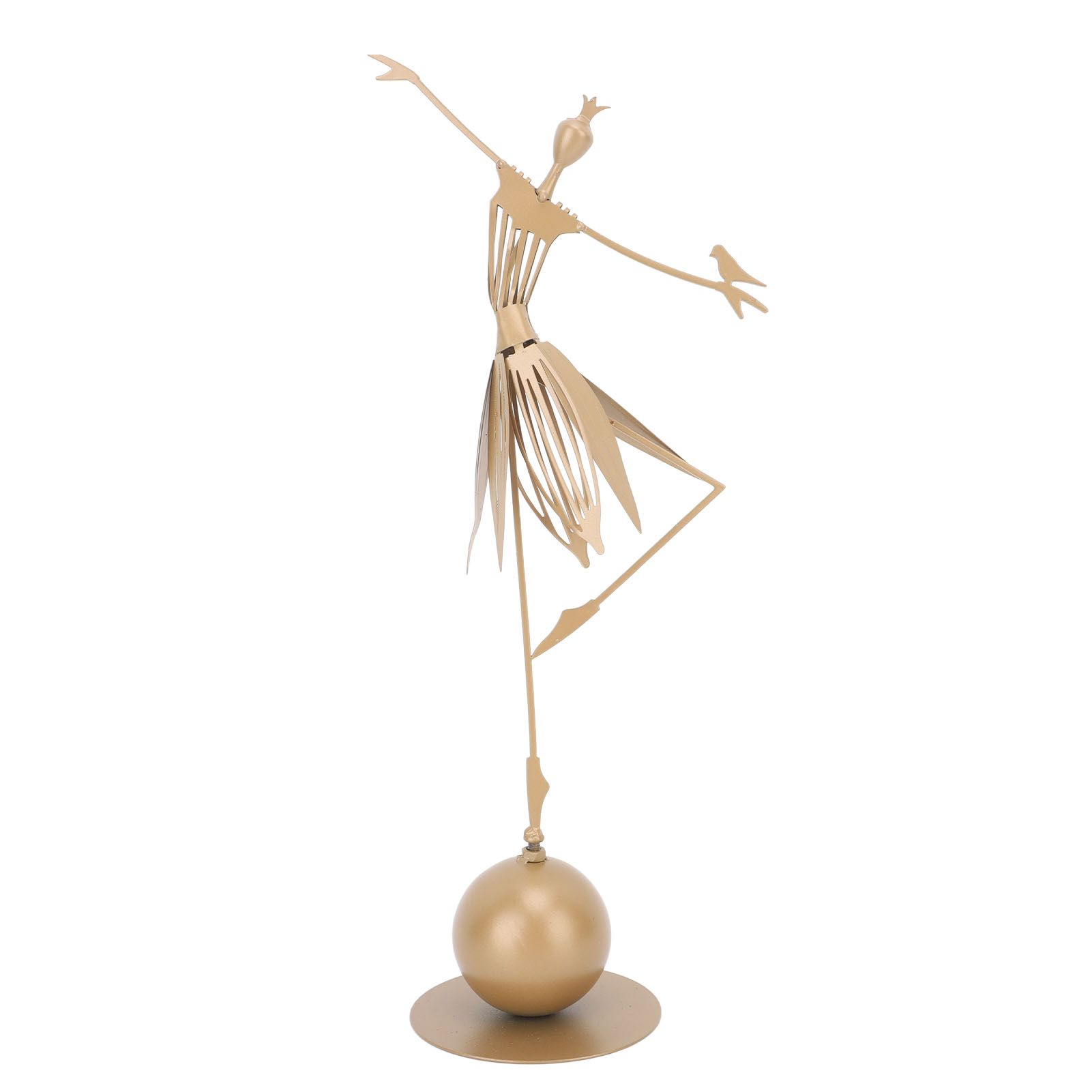 Dancing Girl Statue Metal Outdoor Sculpture Garden Decoration for Lawn — image 1