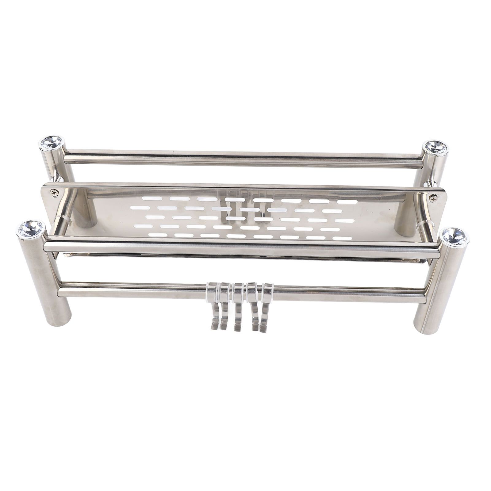 Bathroom Floating Shelves Stainless Steel Thicken Single Layer 40cm Shower view 2