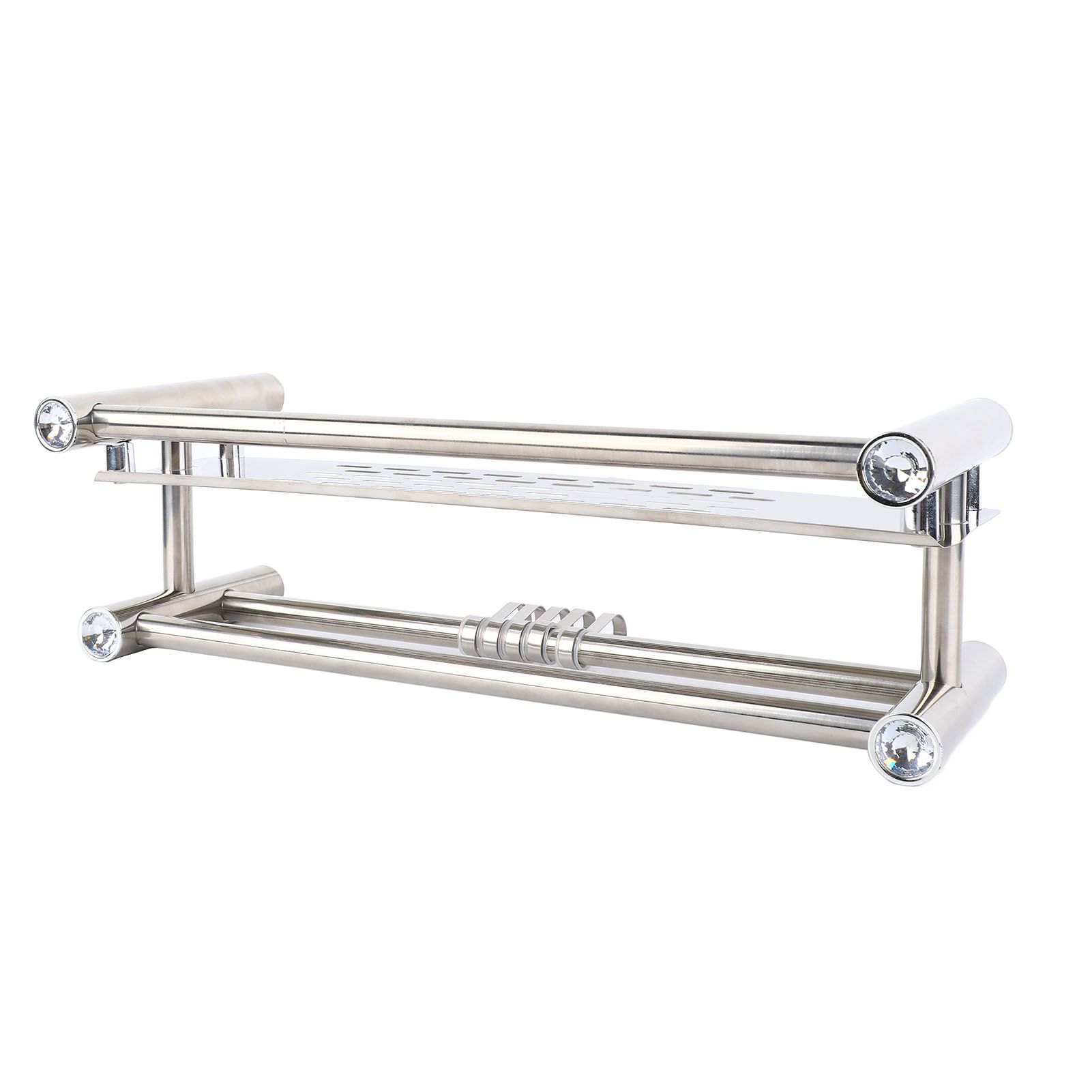 Bathroom Floating Shelves Stainless Steel Thicken Single Layer 40cm Shower view 3
