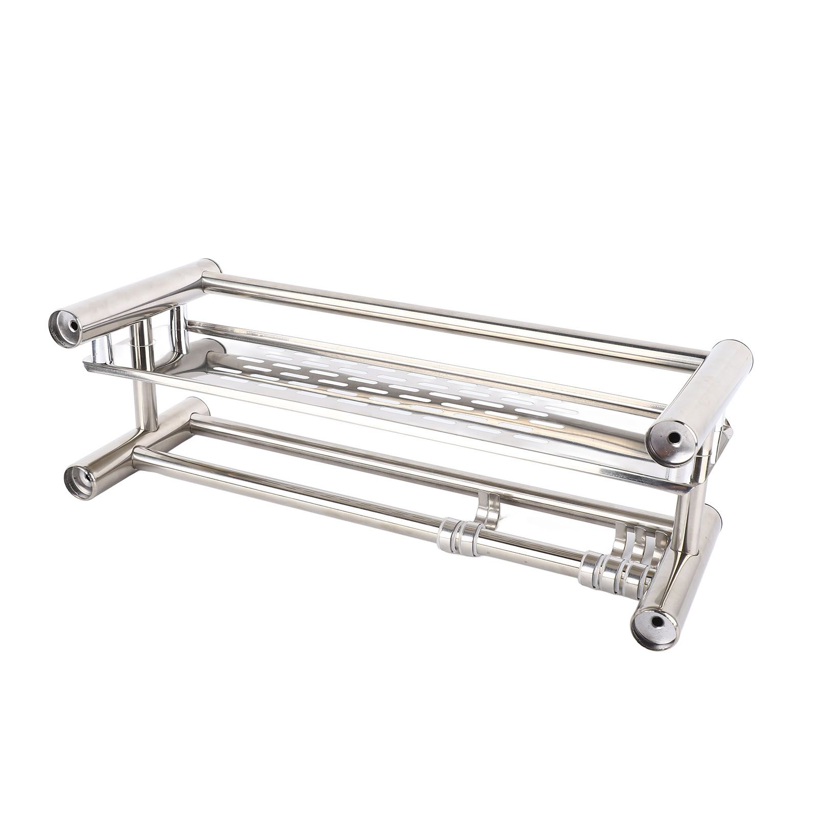 Bathroom Floating Shelves Stainless Steel Thicken Single Layer 40cm Shower view 4