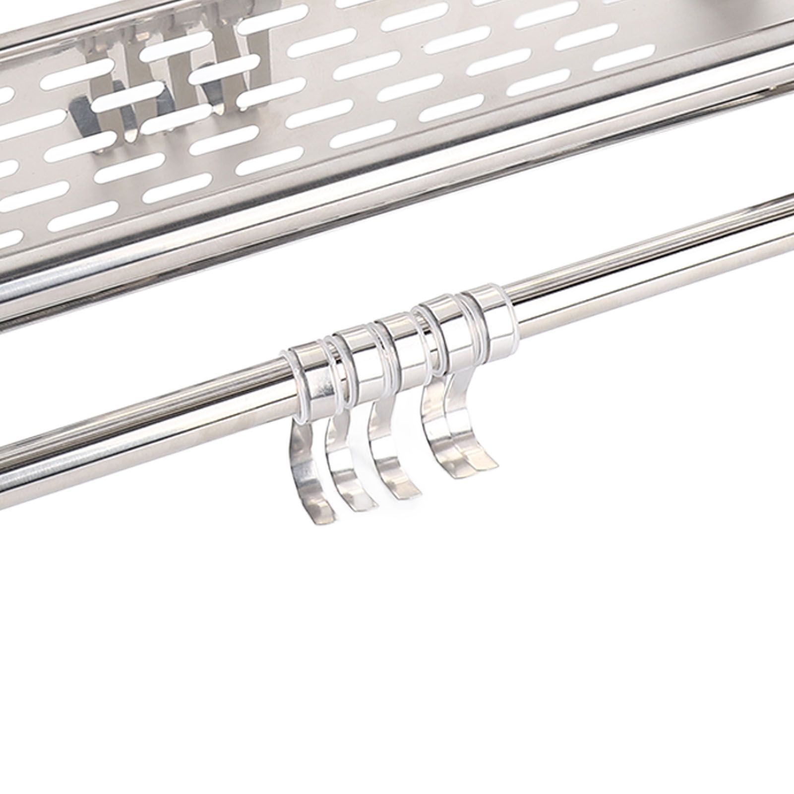 Bathroom Floating Shelves Stainless Steel Thicken Single Layer 40cm Shower view 13