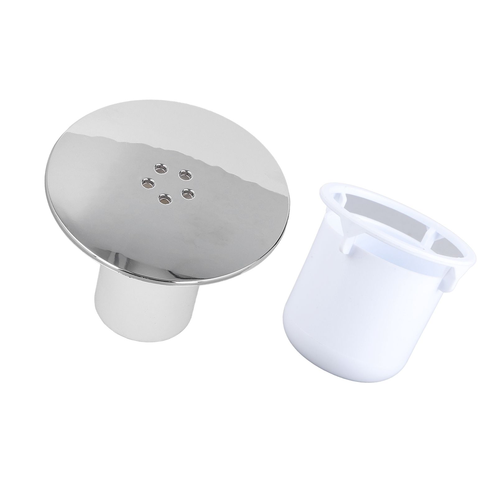 Shower Drain Cover Tray Waste Trap Plug Hole Cover Replacement Chromate view 4