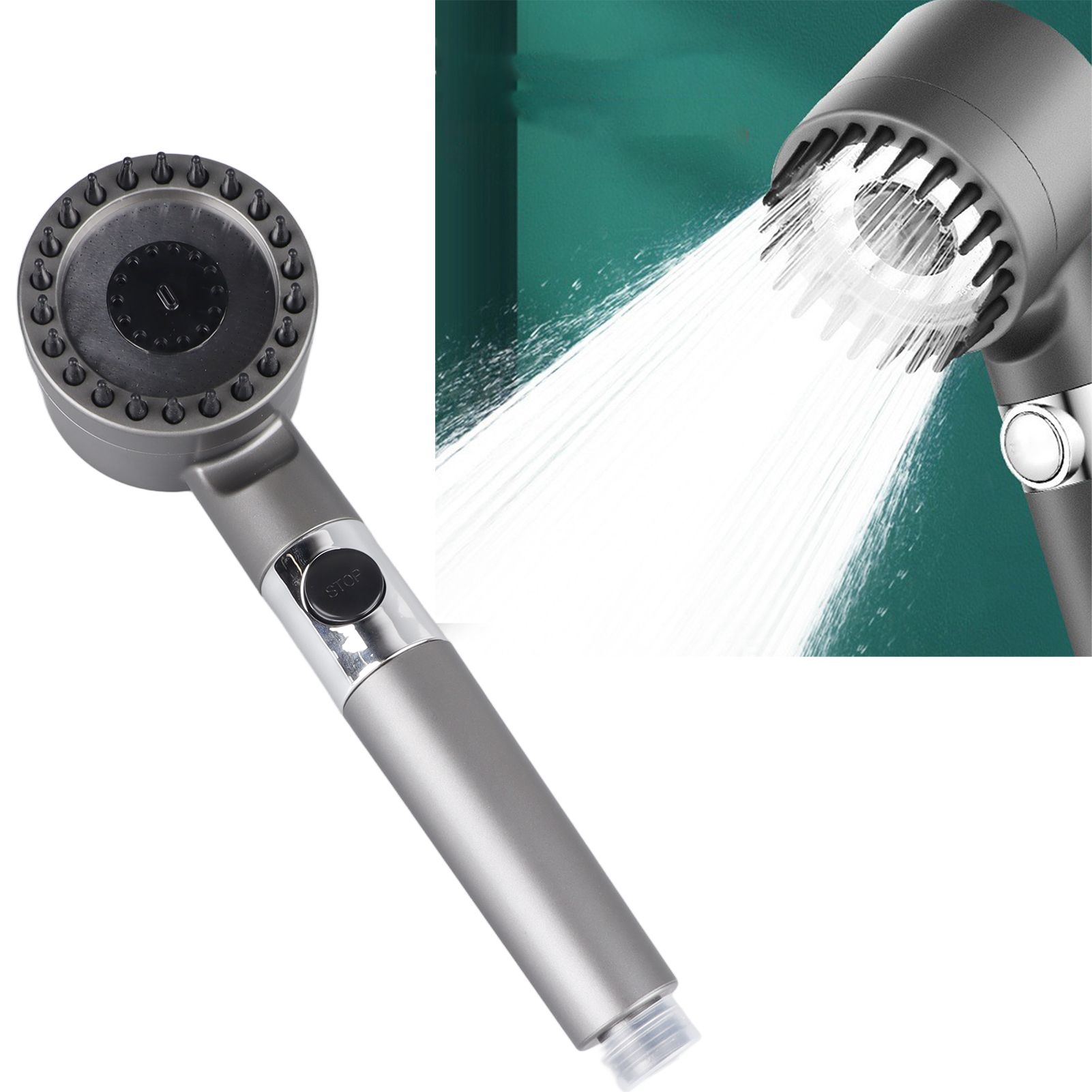 High Pressure Handheld Shower Head with Filter 1/2in Universal Interface 3 view 11