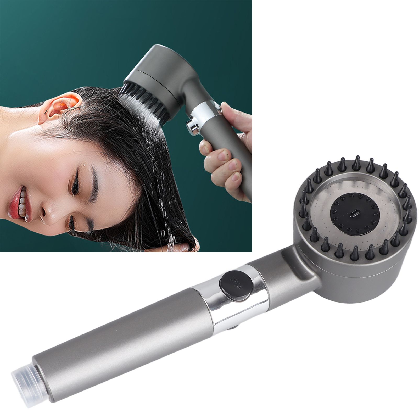 High Pressure Handheld Shower Head with Filter 1/2in Universal Interface 3 view 12