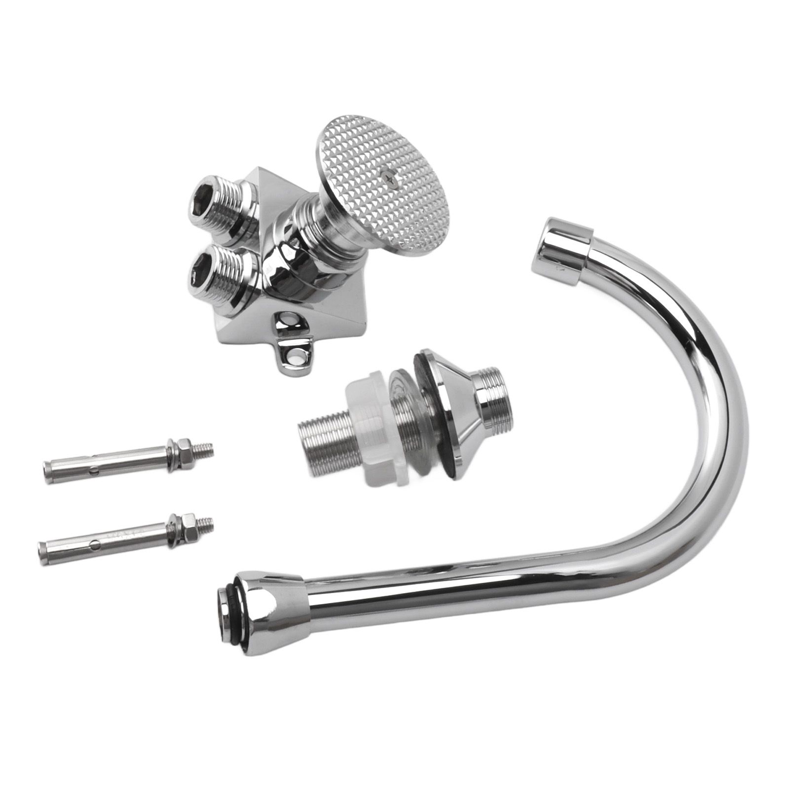 Foot Pedal Faucet Hands Free Foot Valve Flexible Hose Touchless Floor Mount view 3