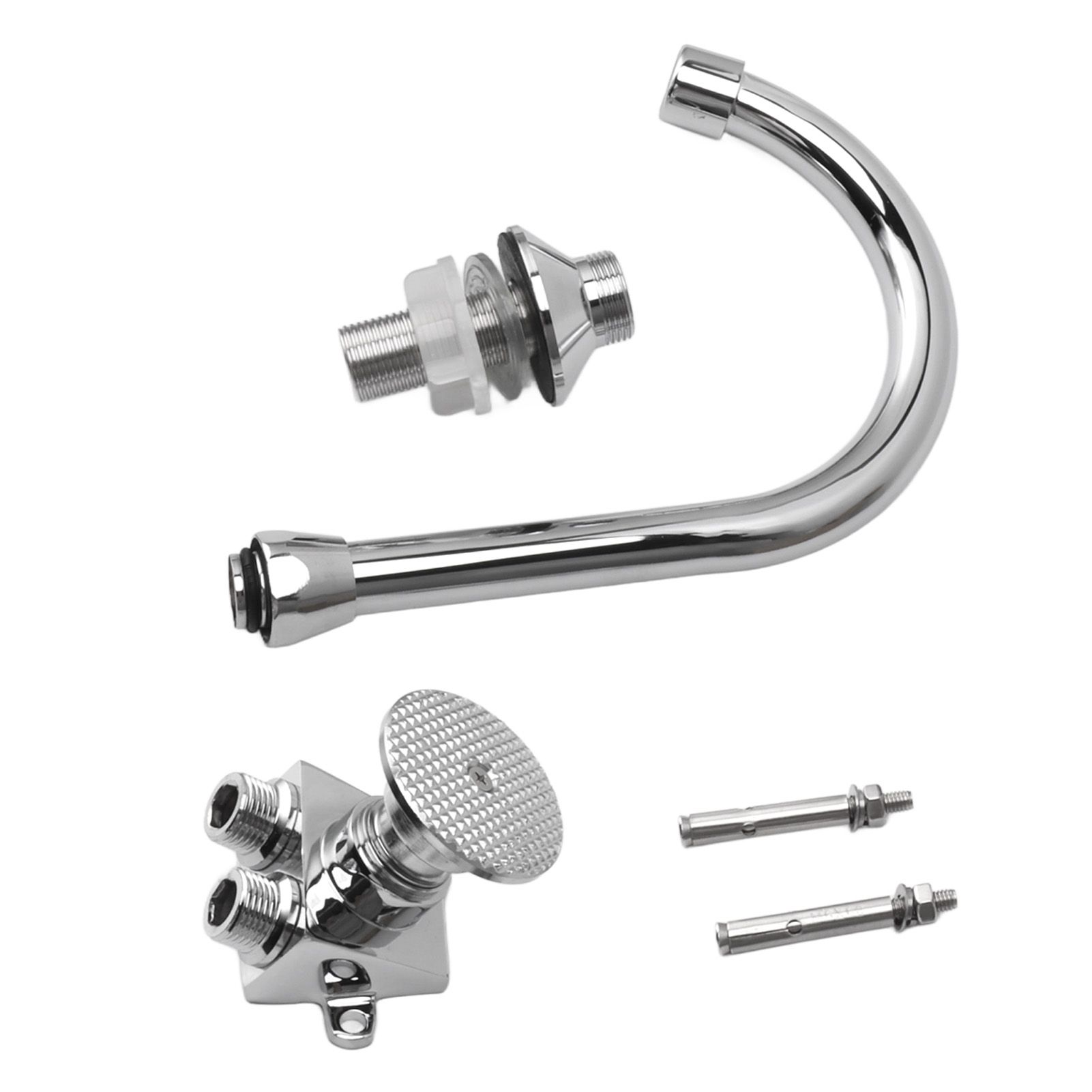 Foot Pedal Faucet Hands Free Foot Valve Flexible Hose Touchless Floor Mount view 10
