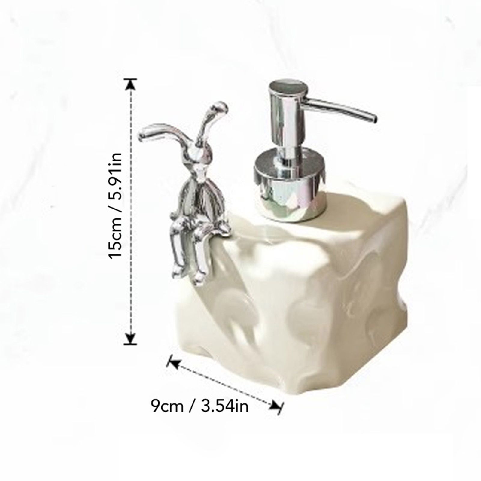 Shampoo Dispenser Bottle Ceramic Large Capacity Home Decoration with Pump for view 12