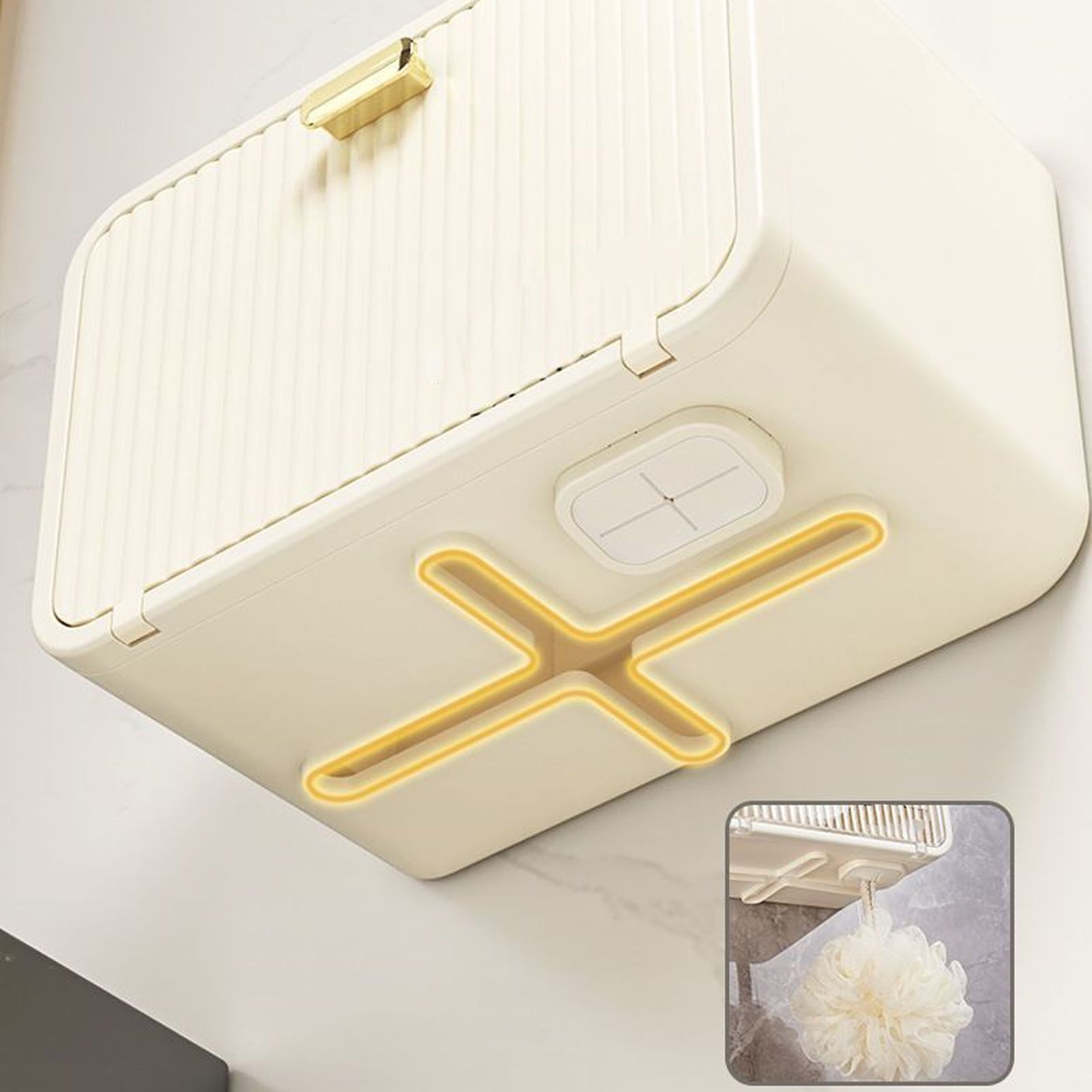 Tissue Box Cover Wall Mounted 2 in 1 Waterproof Tissue Holder Dispenser Box view 11