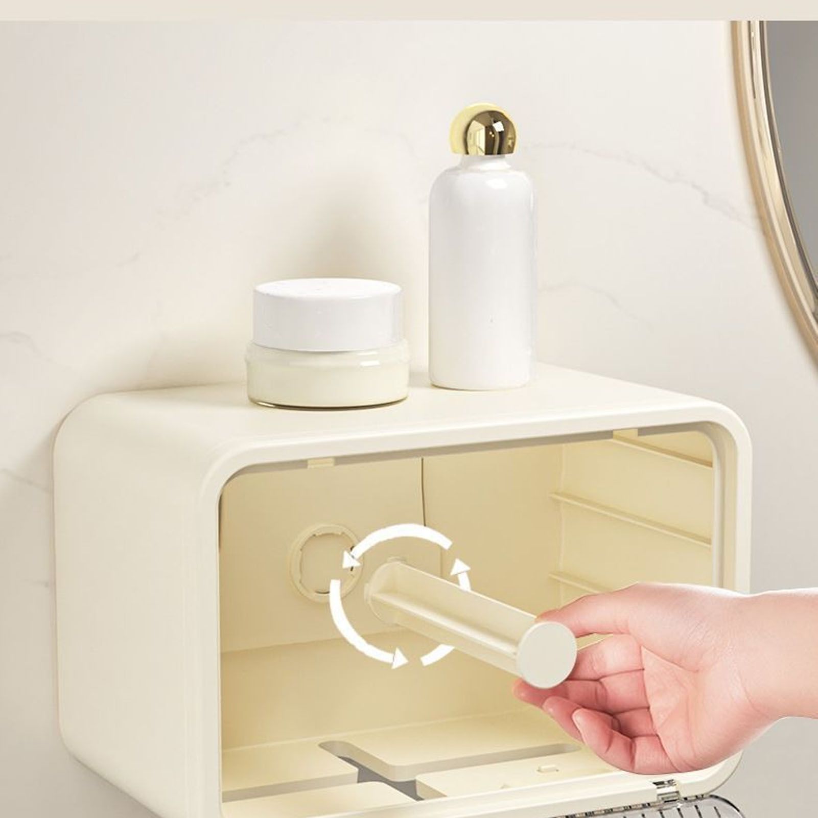 Tissue Box Cover Wall Mounted 2 in 1 Waterproof Tissue Holder Dispenser Box view 12