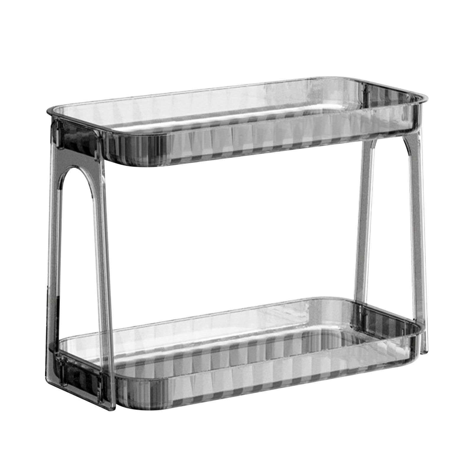 Cosmetic Storage Rack Double Layer Clear Detachable Modern Countertop Cosmetic view 2