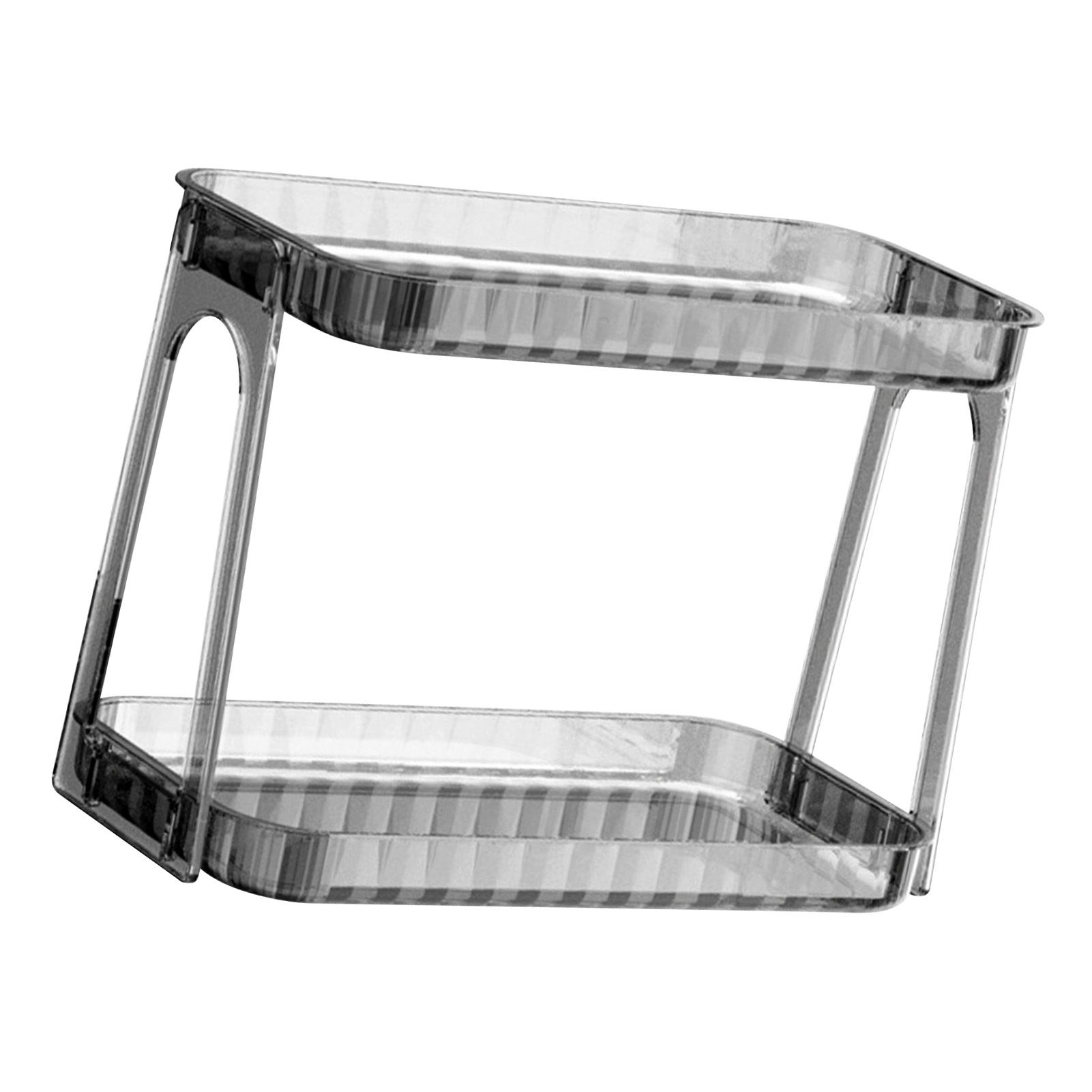 Cosmetic Storage Rack Double Layer Clear Detachable Modern Countertop Cosmetic view 3