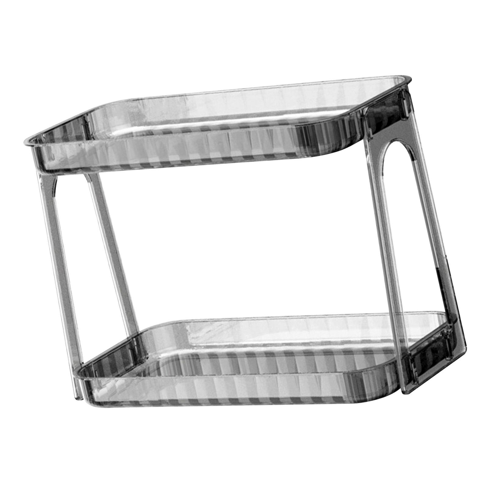 Cosmetic Storage Rack Double Layer Clear Detachable Modern Countertop Cosmetic view 4