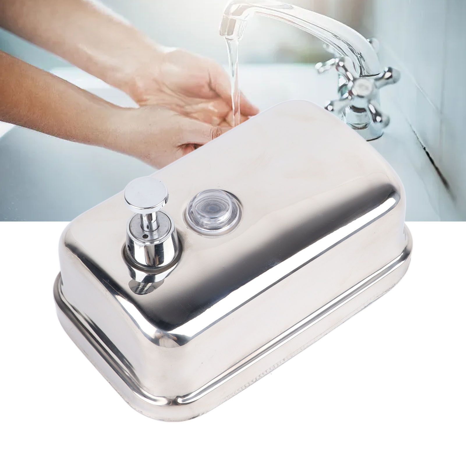 Wall Mount Soap Dispenser Stainless Steel Soap Holder 500ml Capacity for view 11