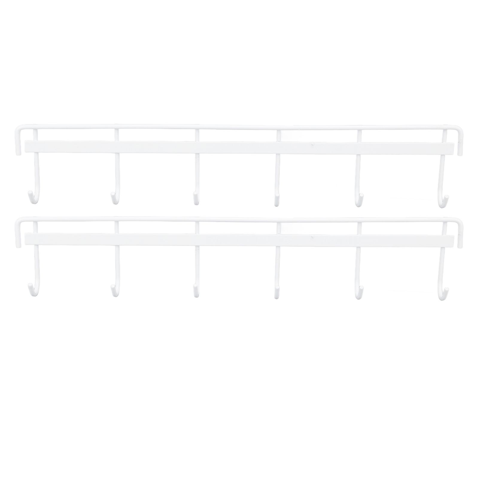 2pcs Wall Mounted Coat Rack Stainless Steel Wall Hanging Coat Hook Rail with 6 view 2