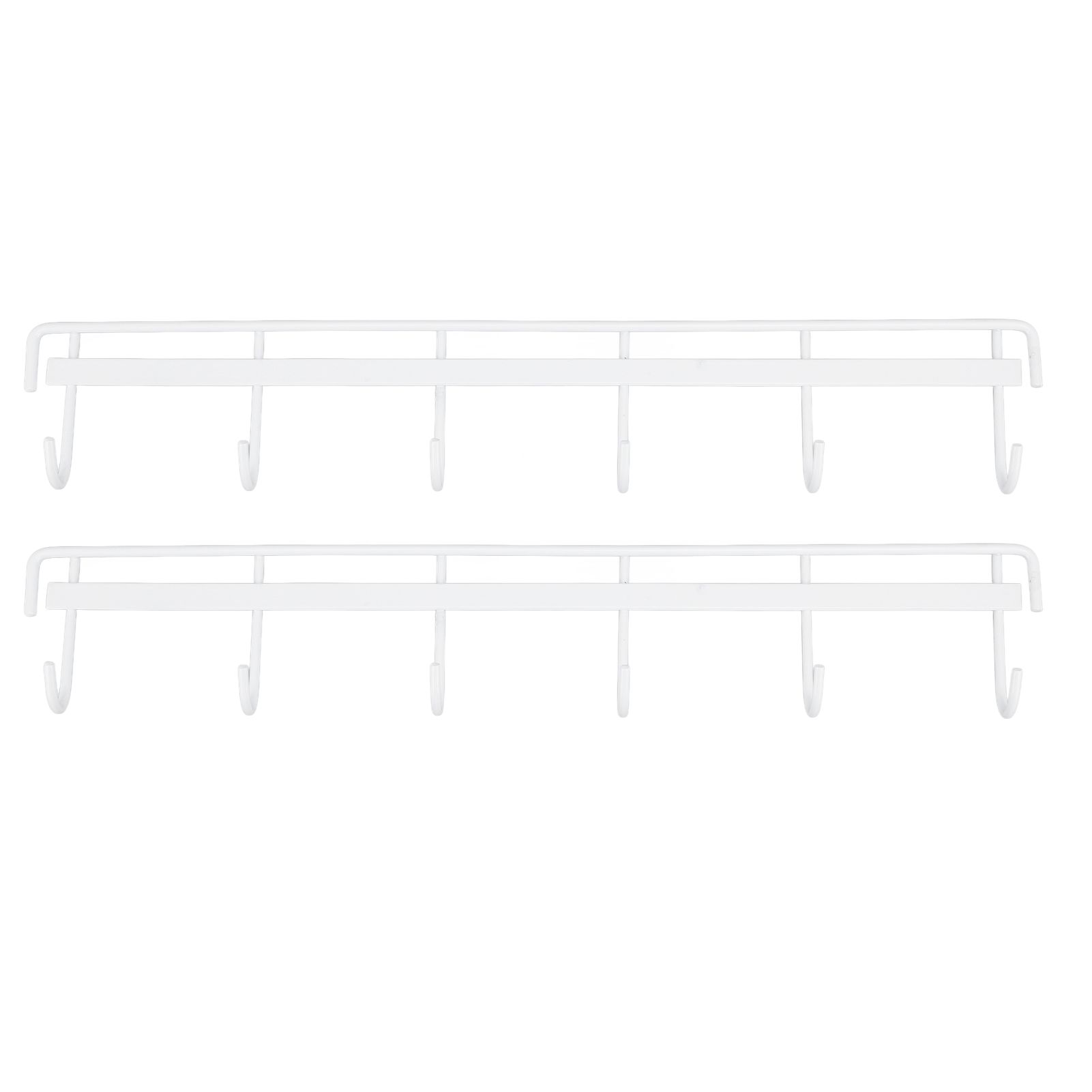 2pcs Wall Mounted Coat Rack Stainless Steel Wall Hanging Coat Hook Rail with 6 view 4