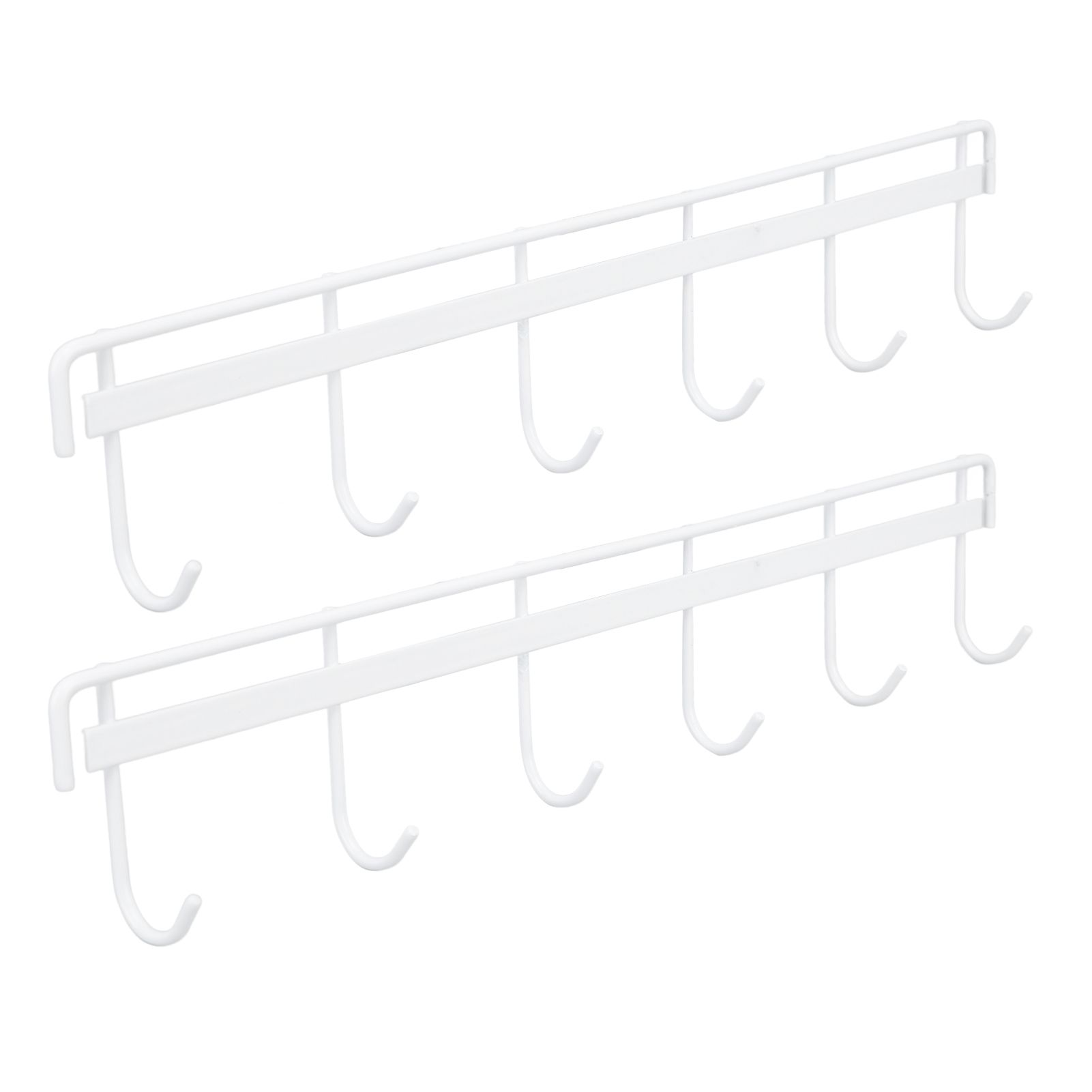 2pcs Wall Mounted Coat Rack Stainless Steel Wall Hanging Coat Hook Rail with 6 view 5