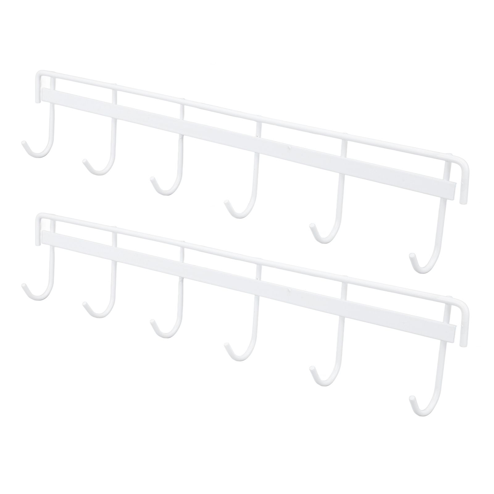 2pcs Wall Mounted Coat Rack Stainless Steel Wall Hanging Coat Hook Rail with 6 view 6