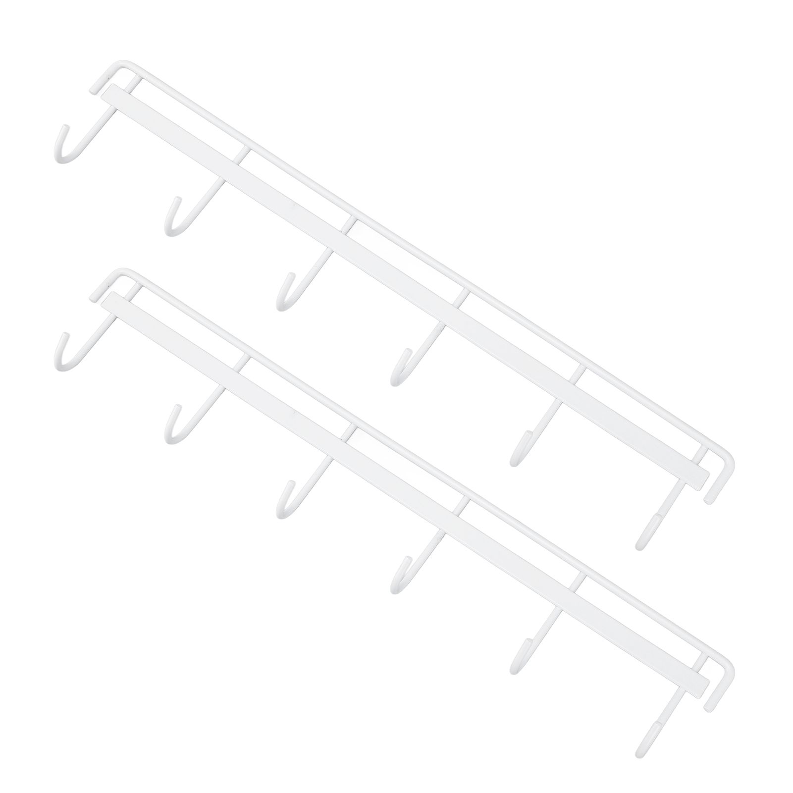 2pcs Wall Mounted Coat Rack Stainless Steel Wall Hanging Coat Hook Rail with 6 view 7