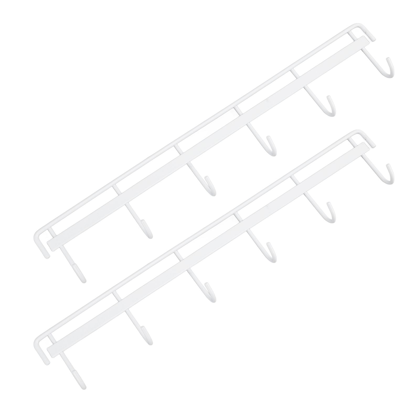 2pcs Wall Mounted Coat Rack Stainless Steel Wall Hanging Coat Hook Rail with 6 view 8