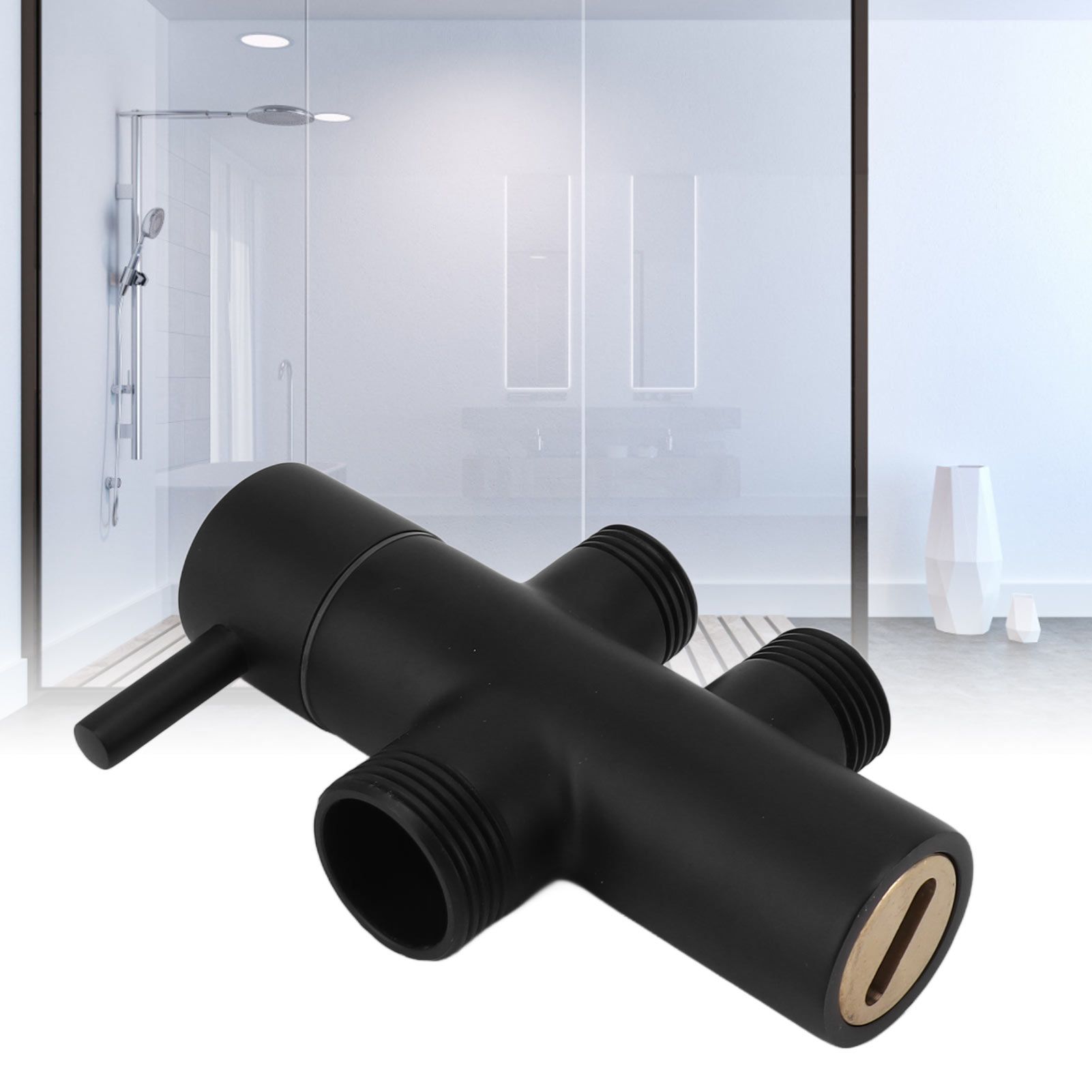 Shower Head Diverter Black Rustproof Leakproof Wall Mounted Shower Arm view 12