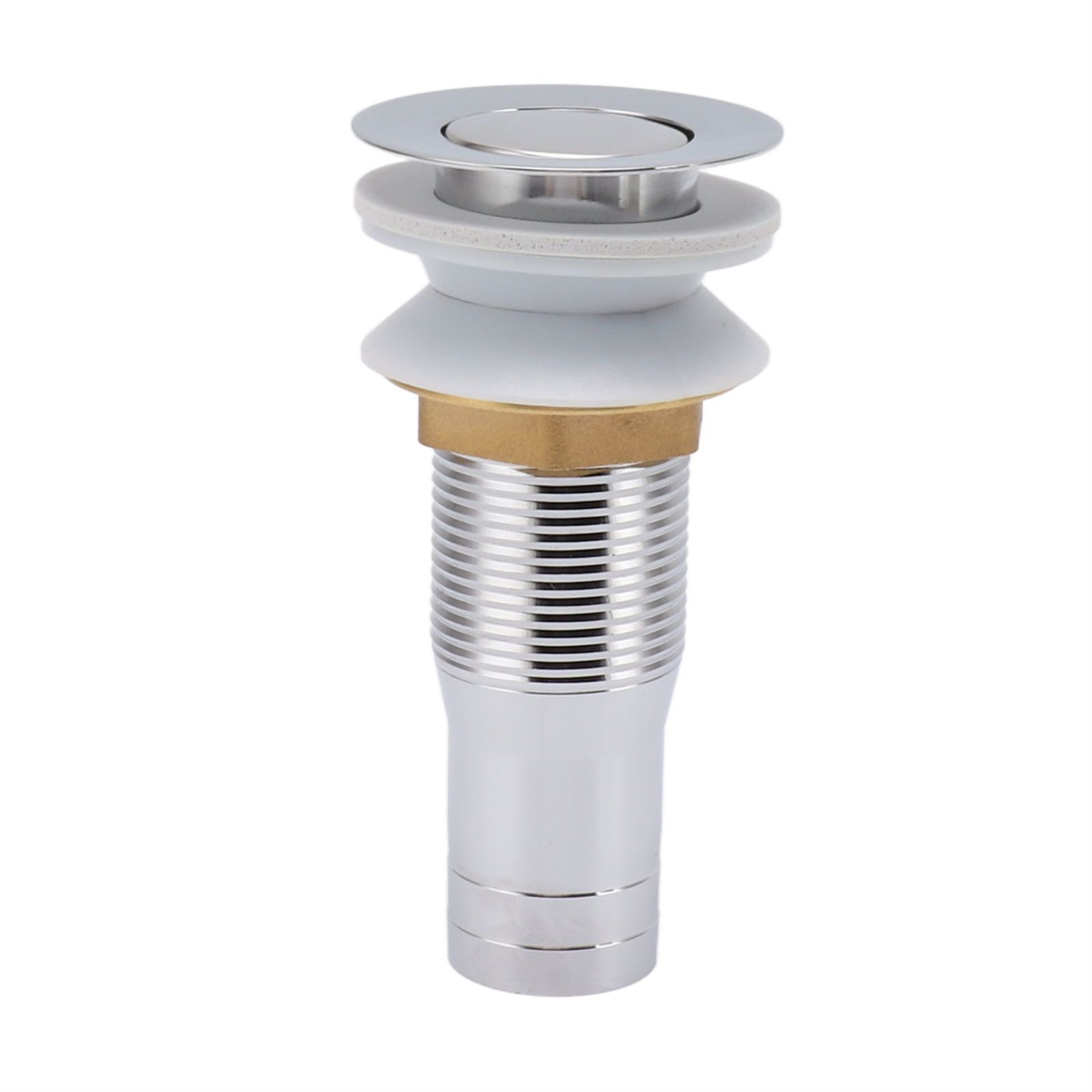 Bathroom Sink Drain Stainless Steel Polished Electroplated Flip Top Anti
