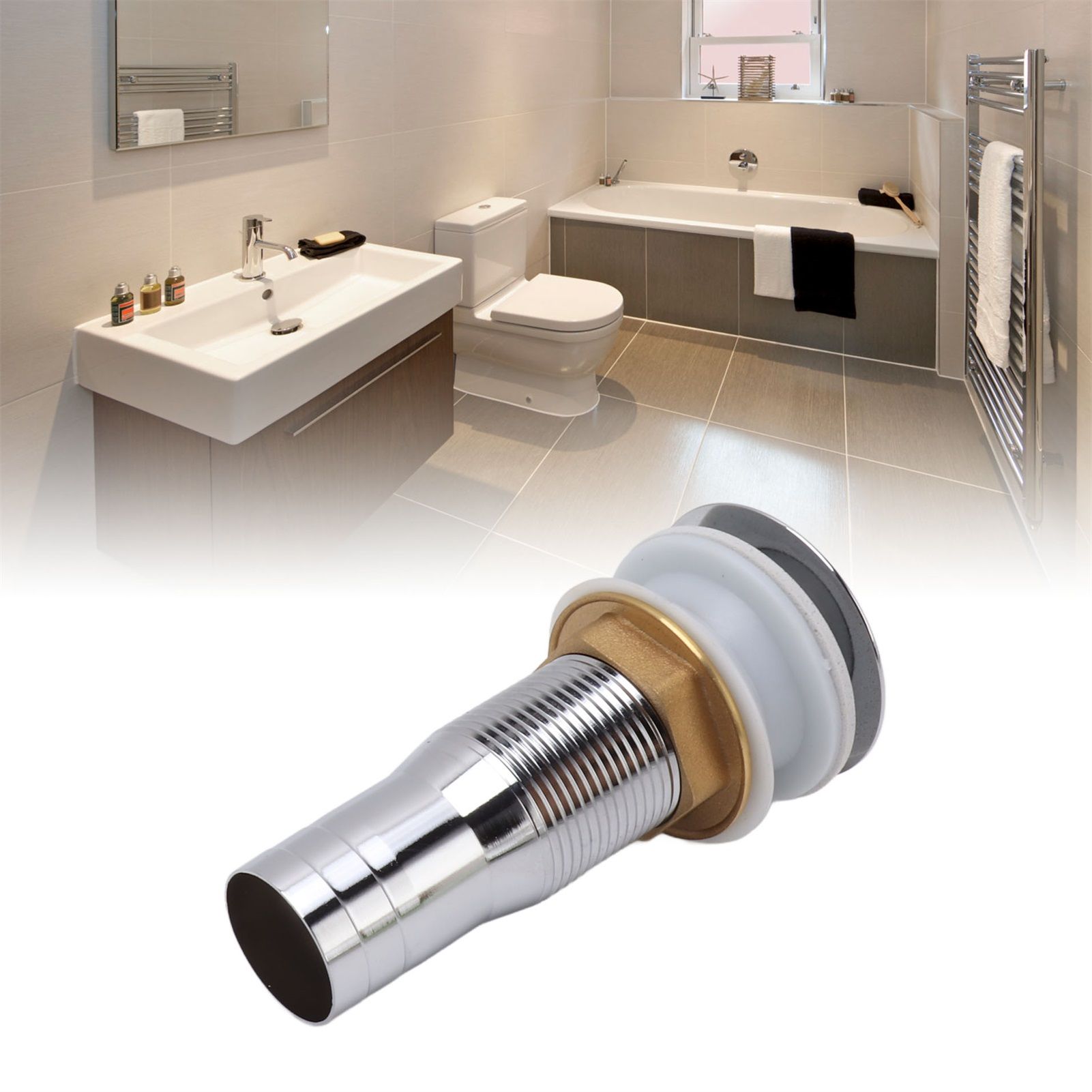 Bathroom Sink Drain Stainless Steel Polished Electroplated Flip Top Anti view 12