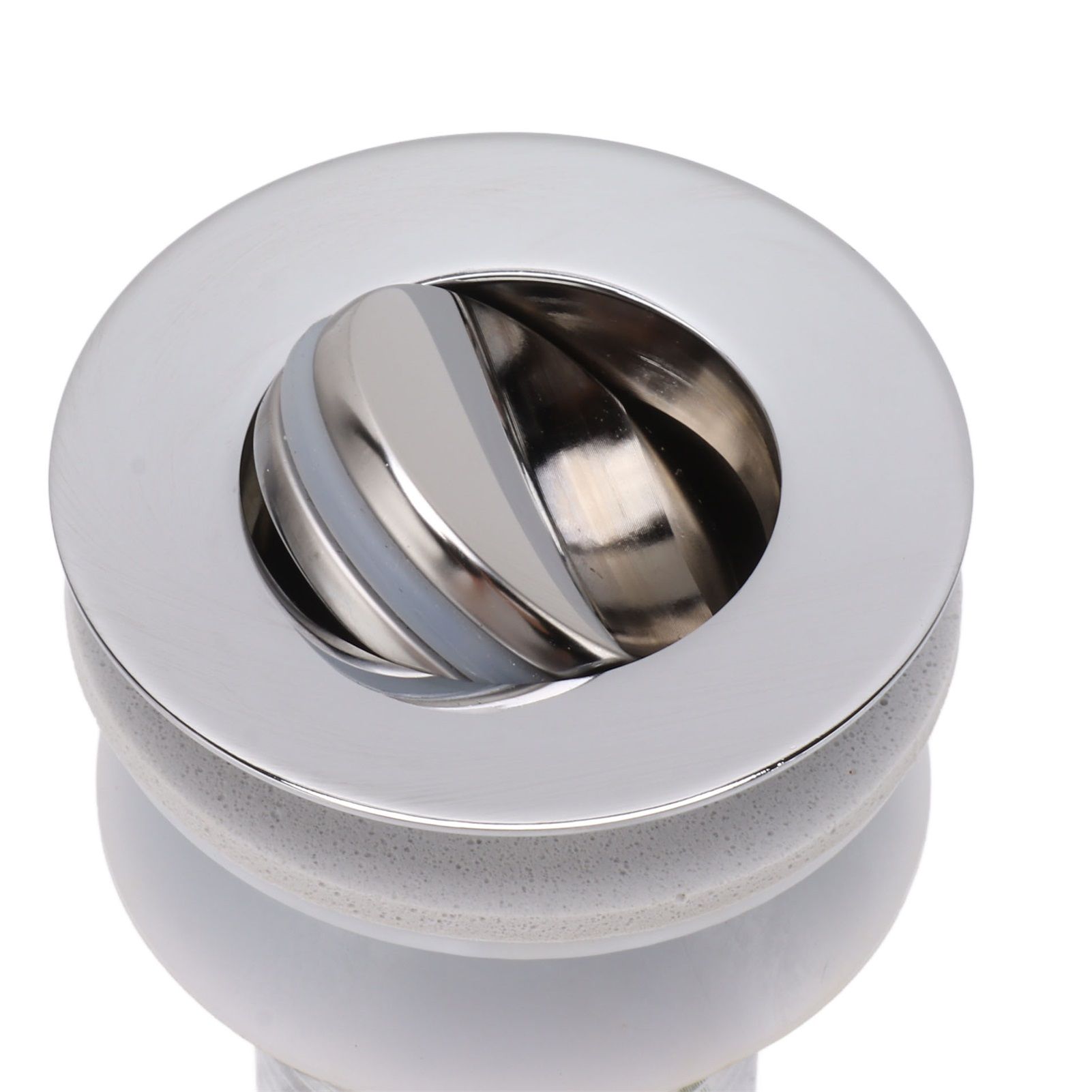 Bathroom Sink Drain Stainless Steel Polished Electroplated Flip Top Anti view 13