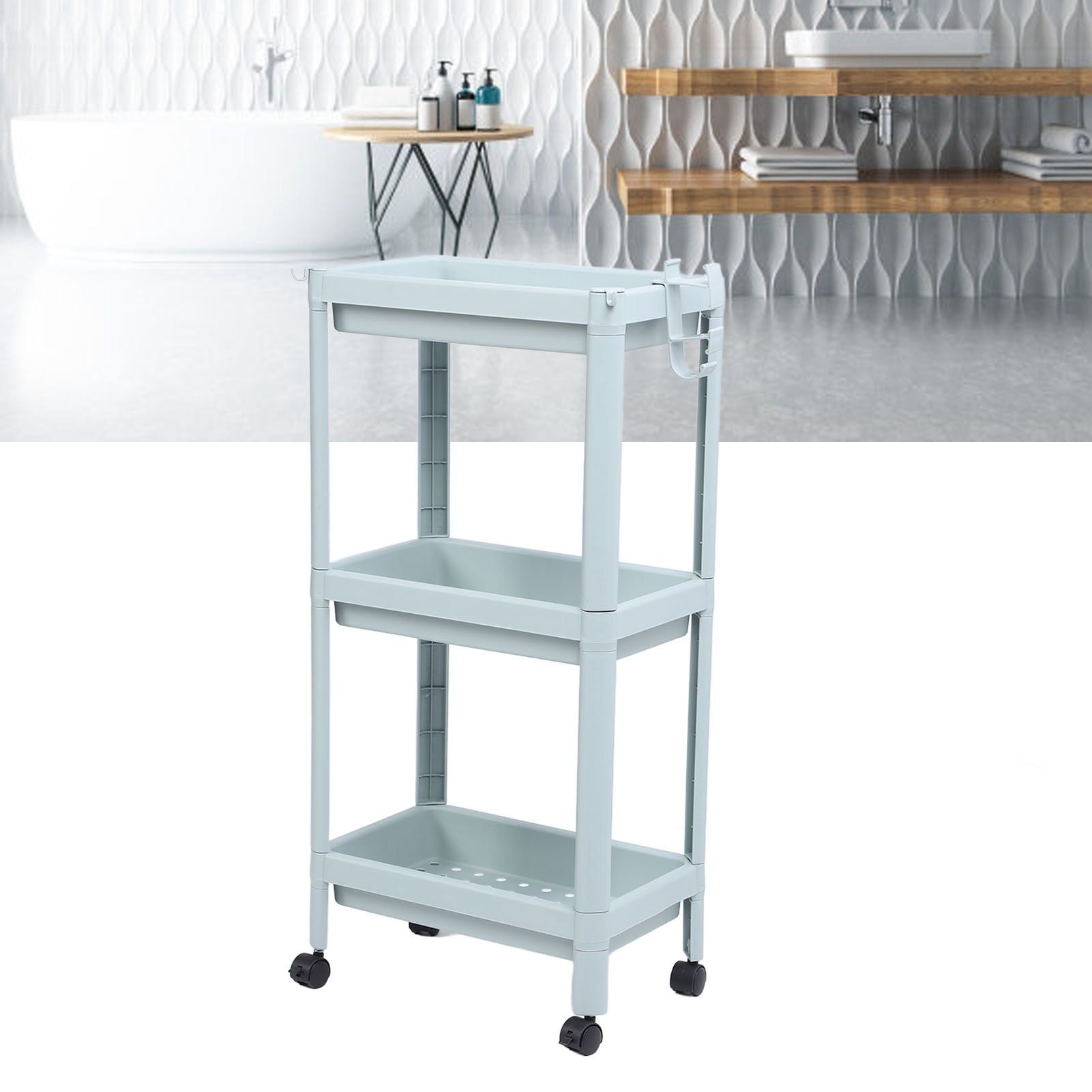 Bathroom Floor Storage Shelf Bathroom Storage Open Shelf Unit Freestanding view 12