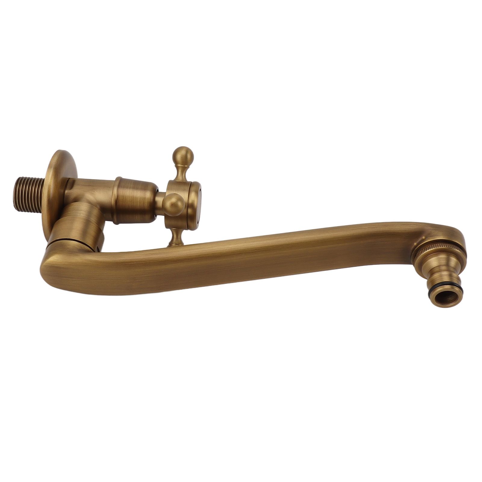 Antique Garden Faucet with Extended Spout Antifreezing Copper Wall Mount view 6